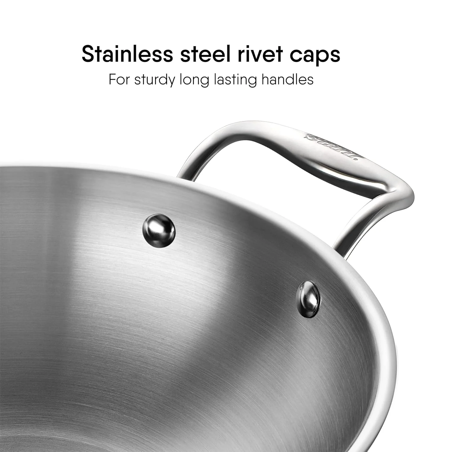 Artisan Triply Silver Stainless Steel Kadhai With Lid, 4.4 Liters | Kadai For Cooking, Stainless Steel Cookware Triply Kadai, Induction & Gas Stove Compatible, 28 Cm - Image 4