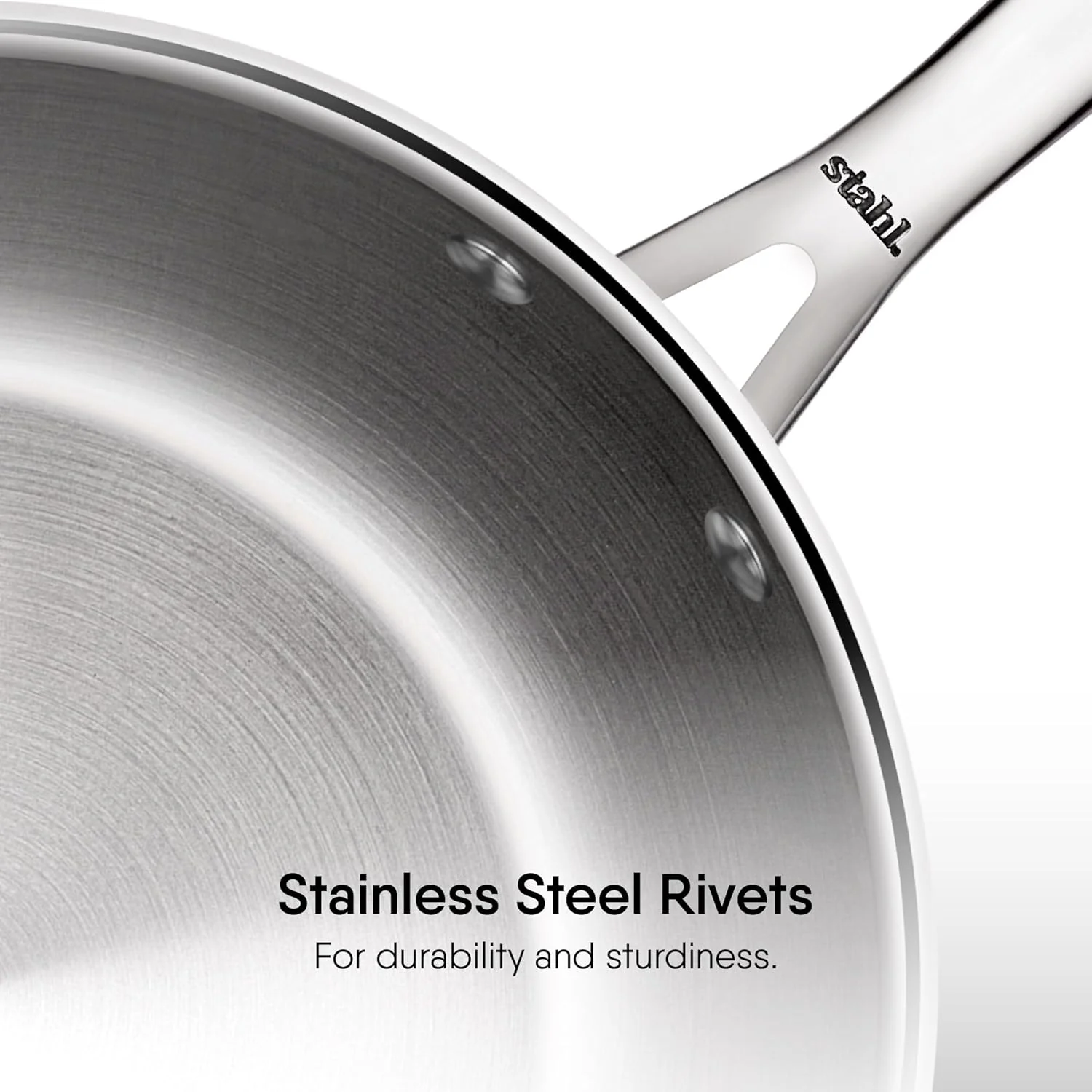 Artisan Triply Stainless Steel Fry Pan With Lid | Induction & Gas Stove Compatible Frying Pan | Omelet Pan - Egg Pan, 2.15 Liters, 26 Cm - Image 4
