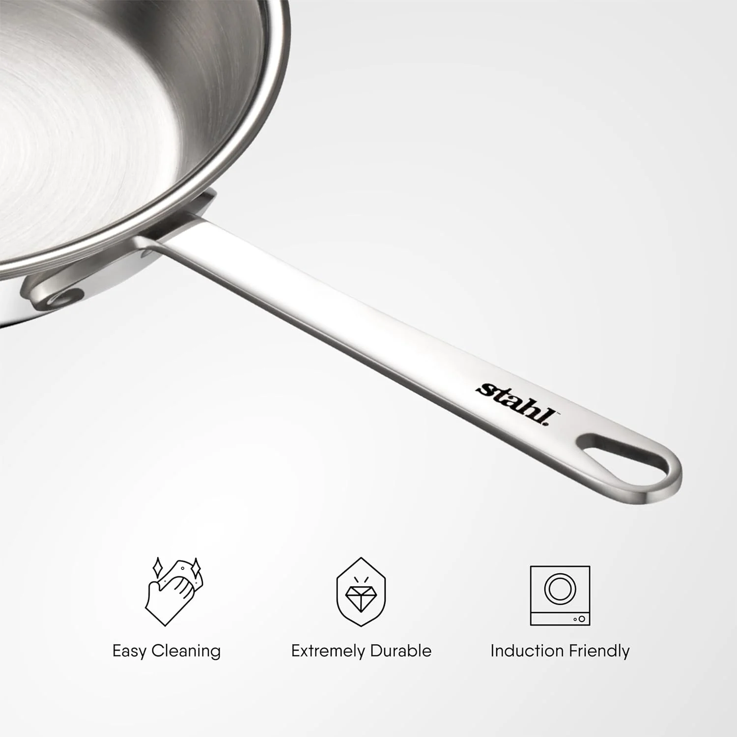 Artisan Triply Stainless Steel Micro Frypan - Mini Frying Pan | 240ml, 12 Cm - Induction Base - Image 4