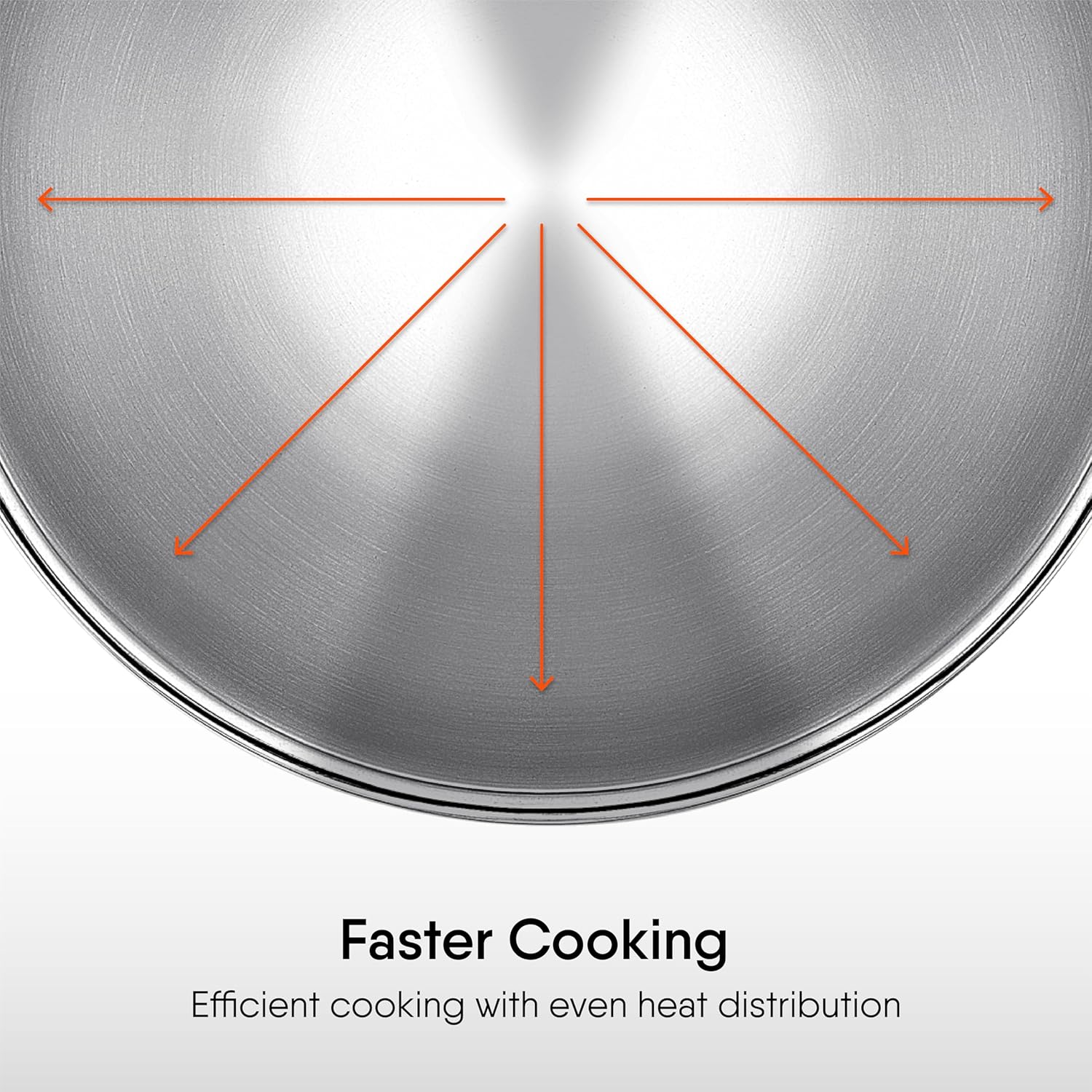 Artisan Triply Stainless Steel Tasla With Lid | Without Handle Kadai 5.1 Liters, 30cm - Induction Base - Image 3