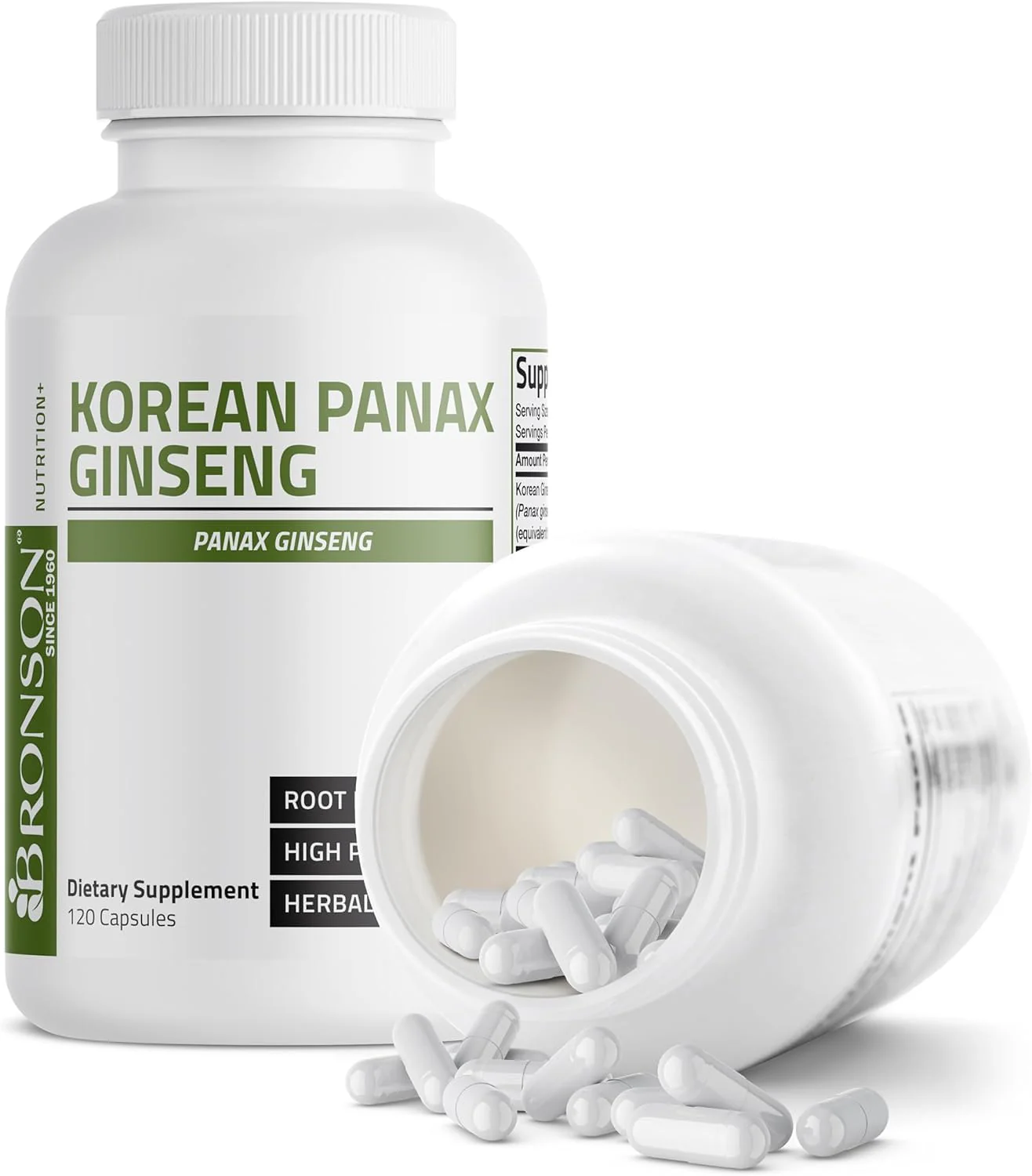 Athinika Nutrition Korean Panax Ginseng Supports Energy, Endurance & Vitality + Memory & Mental Performance | 120 Capsules 200gm 0.4lbs - Image 3