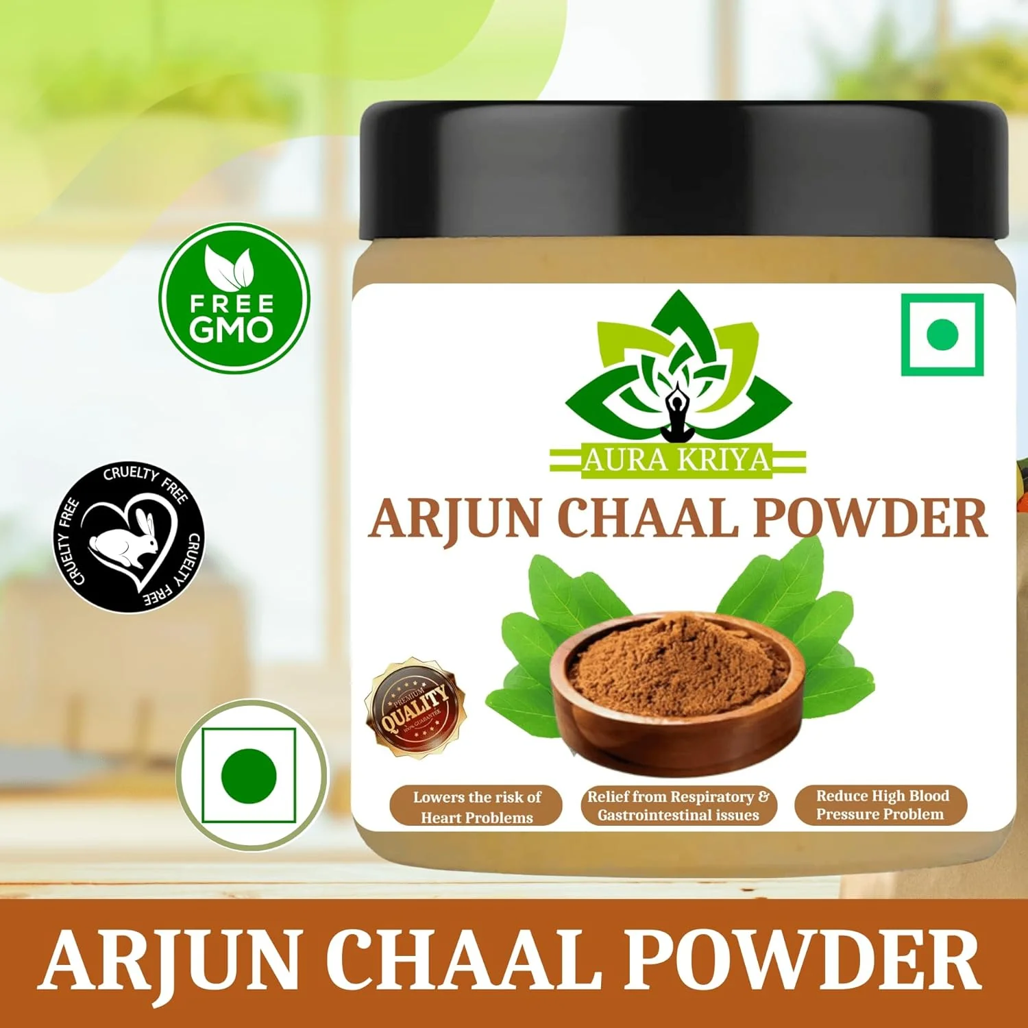 Aura Kriya Natural Arjun Ki Chaal Powder, Arjuna Bark, Arjun Chaal Tree, Ensure Premium Quality And Effectiveness | 100gm 0.2lbs Each Pack Of 3 - Image 3