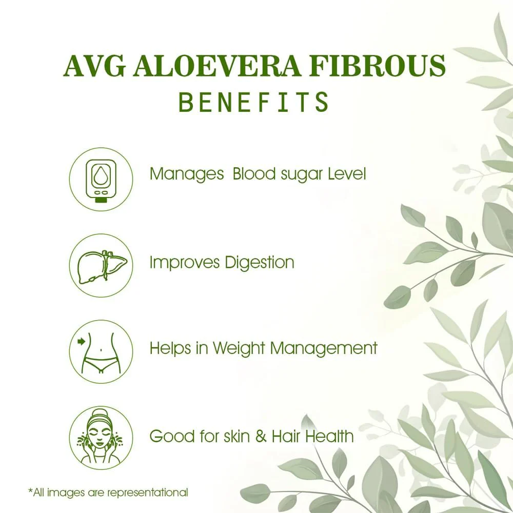 Avg Health Organics Aloevera Fibrous Pulpy Aloevera Juice, High Potency & Cold Pressed, Rejuvenates Skin & Hair - No Added Sugar | 1000ml 2.2lbs - Image 4