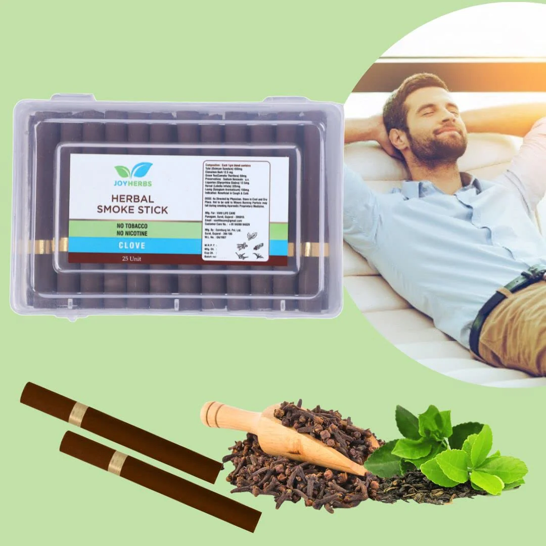 Ayurvedic Herbs Cigarette 1 Pack Of 25 Sticks / Clove Herbal Cigarette Smokes - Nicotine Free & Tobacco Free Alternative - Image 2