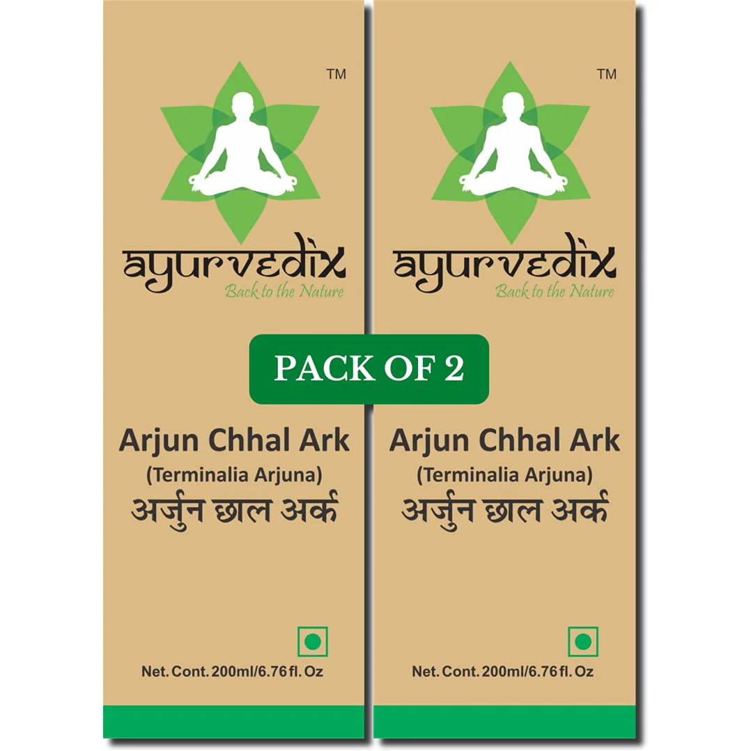 Ayurvedix Arjun Chaal Ark Terminalia Arjuna Extract, Heart Health Support, Cholesterol Management, 100% Pure & Organic, Natural Cardiovascular Supplement | 200ml 0.4lbs Each Pack Of 2