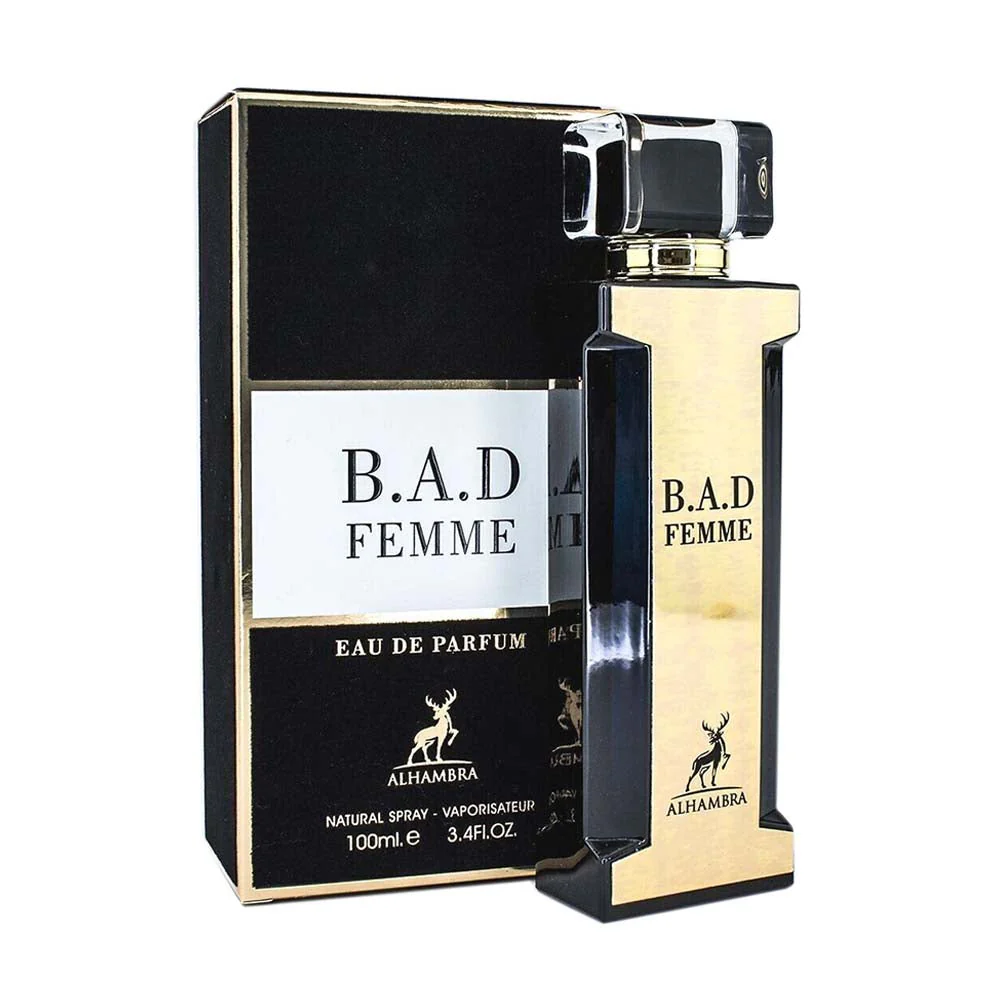 B.A.D FEMME BY MAISON ALHAMBRA EAU DE PARFUM FOR WOMEN 100ML 3.4 FL.OZ. - Image 3