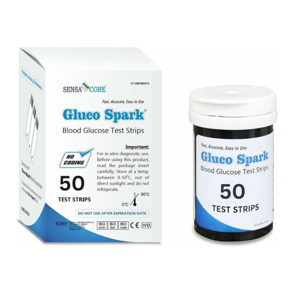 B-Arm Gluco Spark Blood Glucometer Strips (Pack Of 50) | Compatible Only With Gluco Spark Blood Glucose Monitor & Not With Any Other Sugar Test Machine | Diabetic Test Strips - Image 3