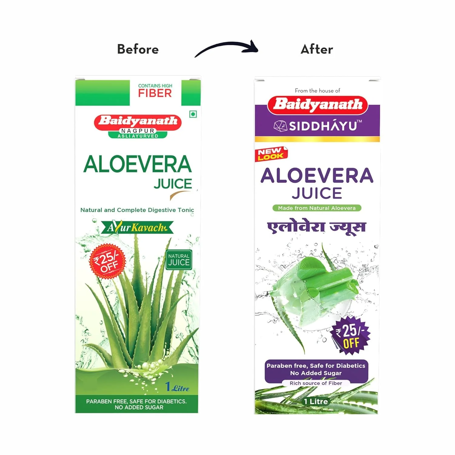 Baidyanath Asli Ayurved Aloe Vera Juice With Pulp, All Natural Tonic For Immunity, Better Digestion & Glowing Skin | 1000ml 2.2lbs, Each Pack Of 2 - Image 3