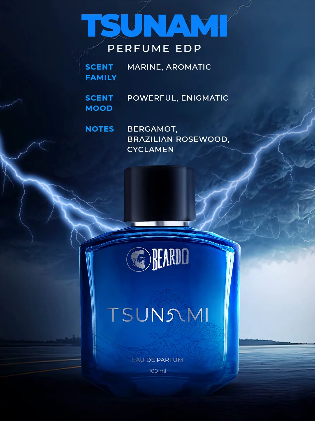 Beardo Tsunami Eau De Parfum 100ml 3.4 Fl.oz.| Best Valentineday Gift For Husband | Long Lasting Fragrance - Image 3