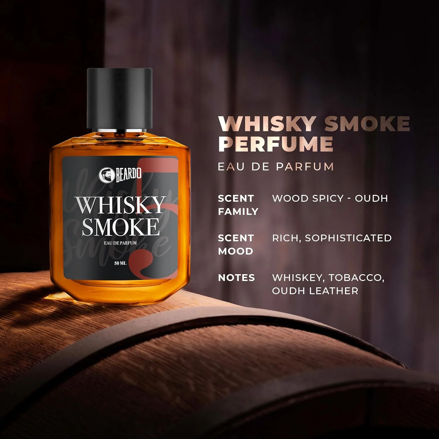 Beardo Whisky Smoke & Mafia Eau De Parfums 100ml 3.4 Fl.oz. Pack Of 2 For Men| Perfect For All Seasons - Image 4