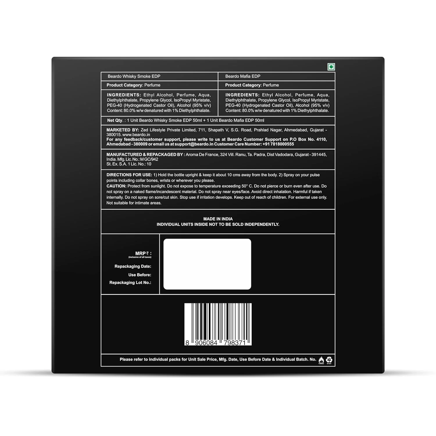 Beardo Whisky Smoke & Mafia Eau De Parfums 100ml 3.4 Fl.oz. Pack Of 2 For Men| Perfect For All Seasons - Image 8