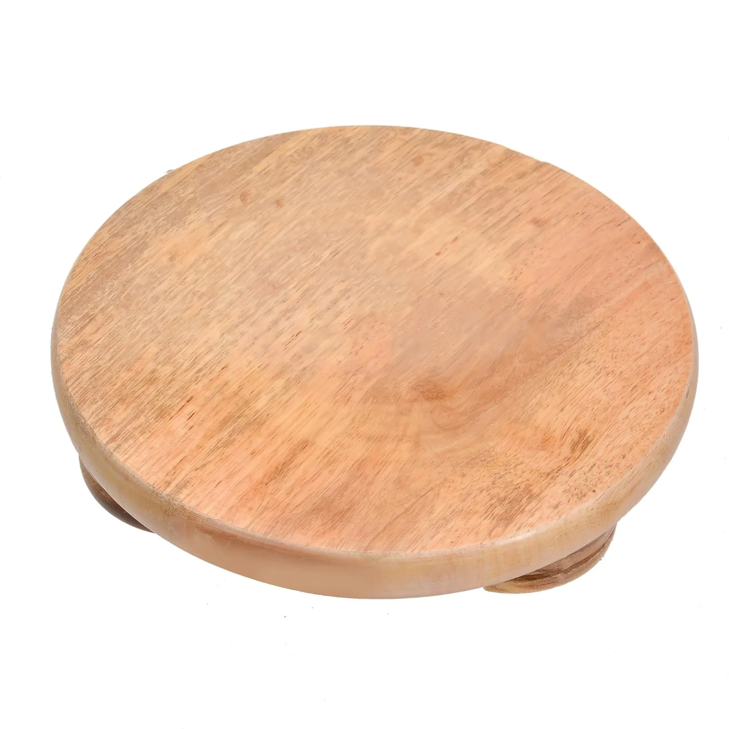Beige Wooden Chakla With Belan - 9 Inch | Roti Maker Or Rolling Board With Wooden Rolling Pin - Image 2
