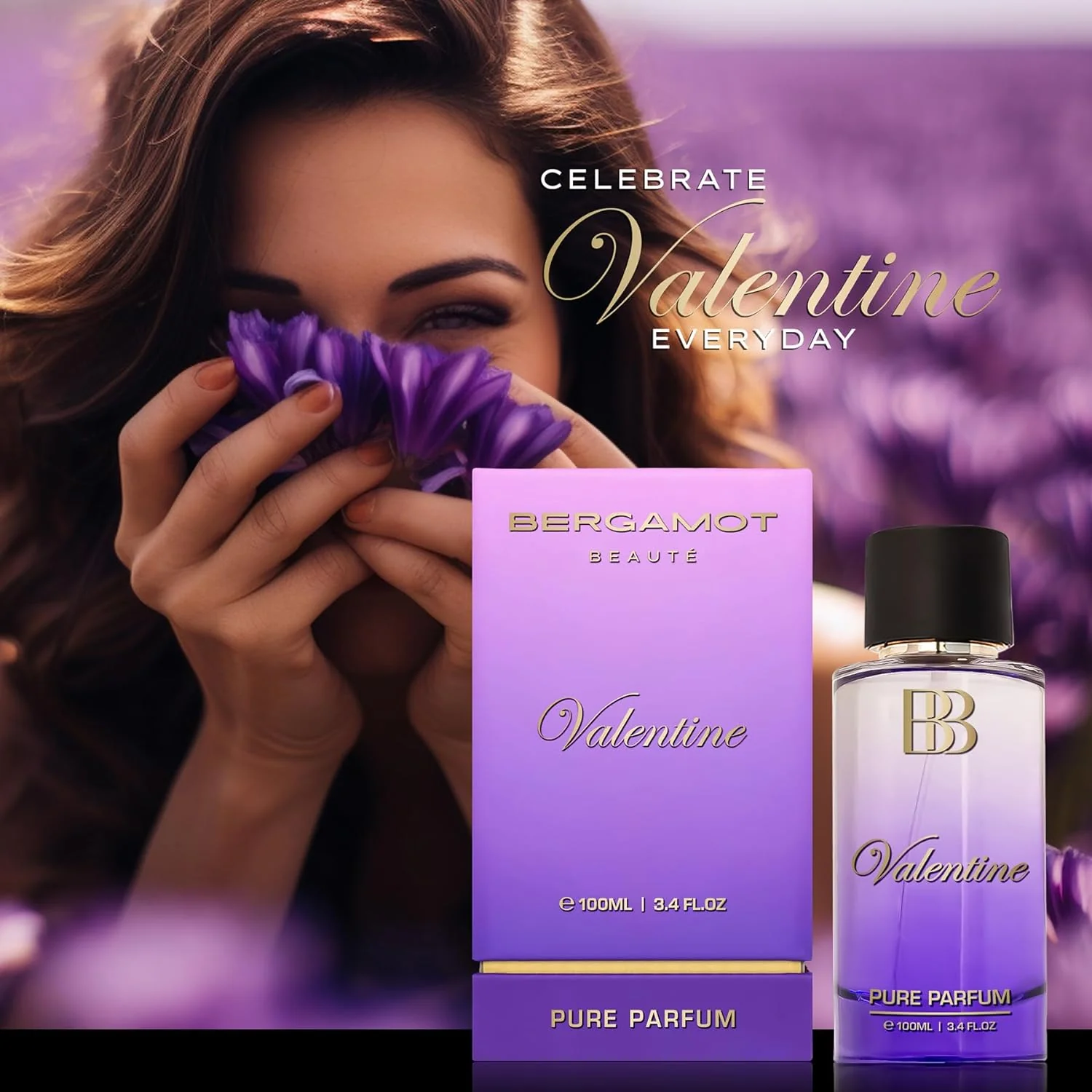 Bergamot Beaute Valentine Pure Parfum 100ml 3.4 Fl.oz. | 12+ Hrs Long Lasting Perfume For Women | Higher Concentration Than EDP - Image 4