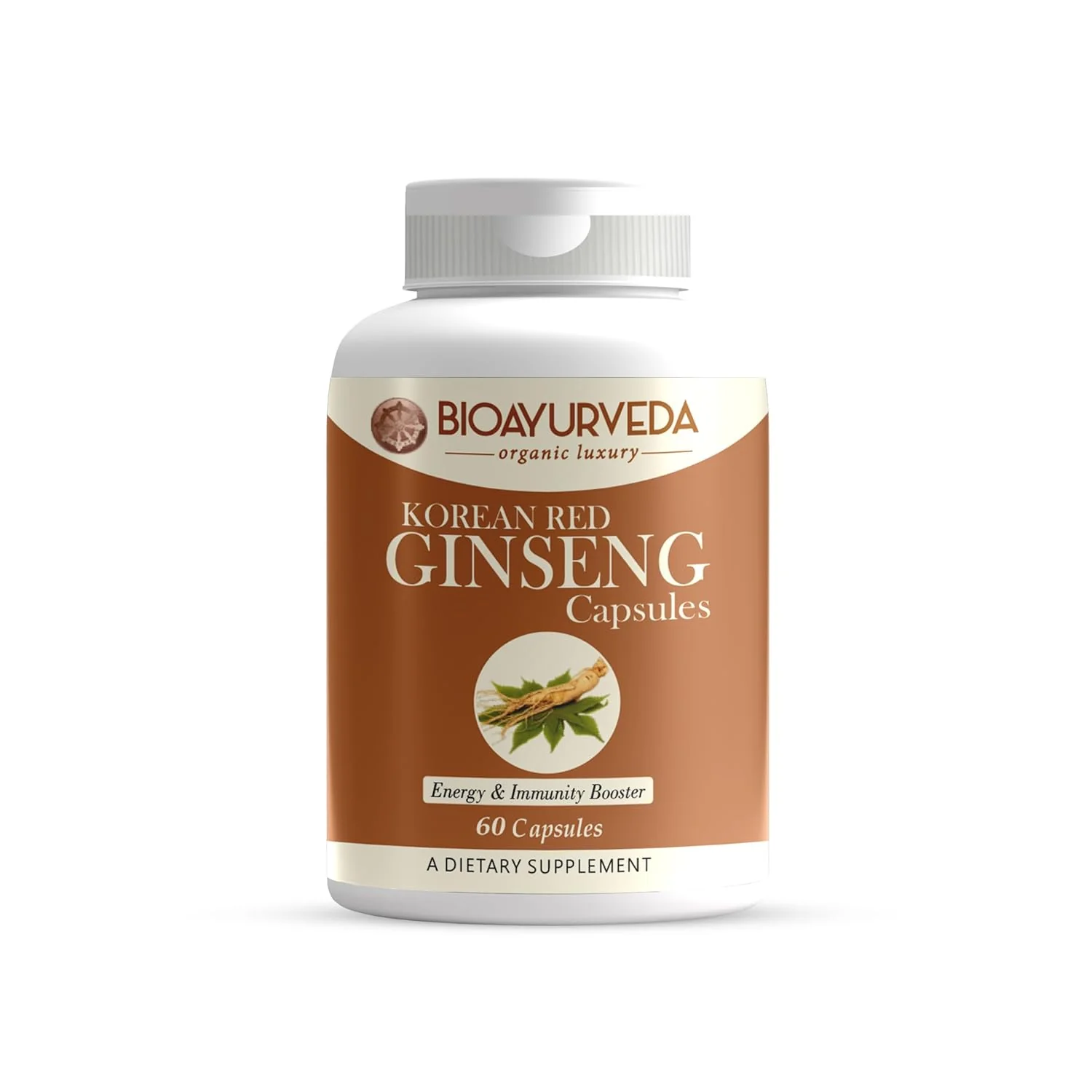 Bioayurveda Korean Red Ginseng For Energy & Immunity Boost, Enhance & Support Your Body's Defenses | 60 Capsules 100gm 0.2lbs Each Pack Of 2 - Image 2