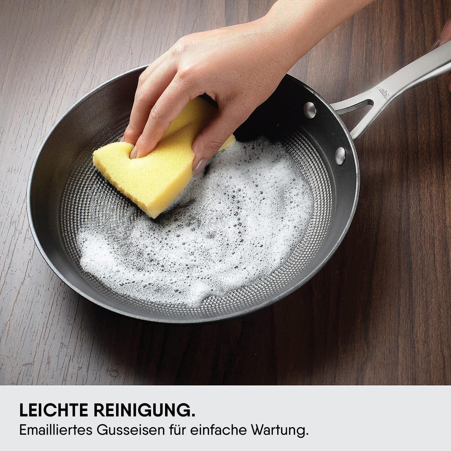 Blacksmith Hybrid Enameled Cast Iron Frying Pan | Induction Base Rust Proof Fry Pan, 2.3 Liters, 28 Cm - Image 3