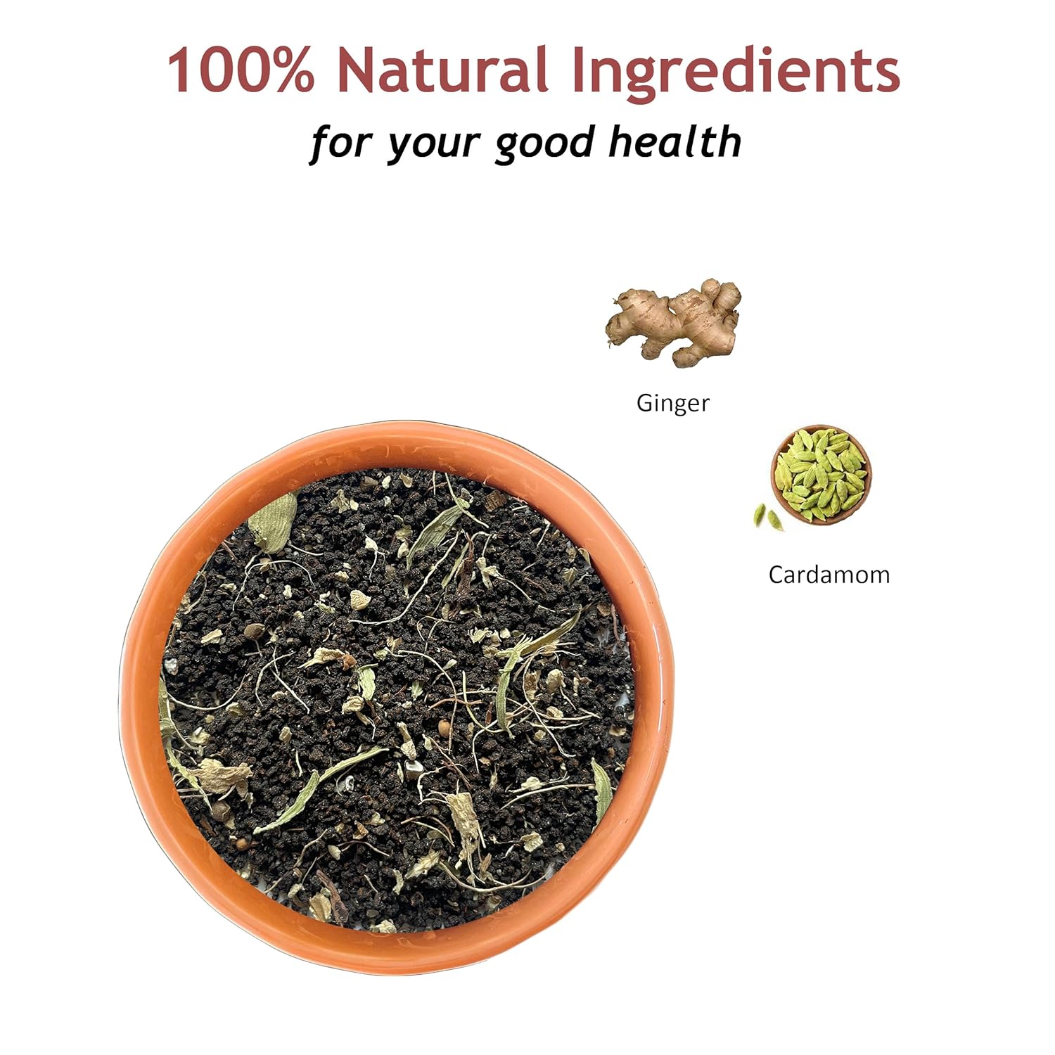 Bluebud Adrak Elaichi Chai Patti Pack Of 2 X 200gm, 7.05 Ounce Each - 200 Cups | Premium Assam CTC Tea Granules With 100% Natural Spices - Ginger Cardamom Tea Hand Blended Teas | Homemade Recipe - Image 2