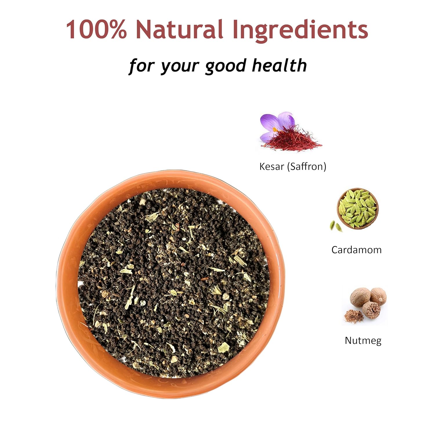 Bluebud Kesar Chai Patti Pack Of 2 X 200gm, 7.05 Ounce Each - 200 Cups | Premium Assam CTC Tea With 100% Natural Spices - Saffron Tea Hand Blended Teas | Homemade Recipe - Image 2