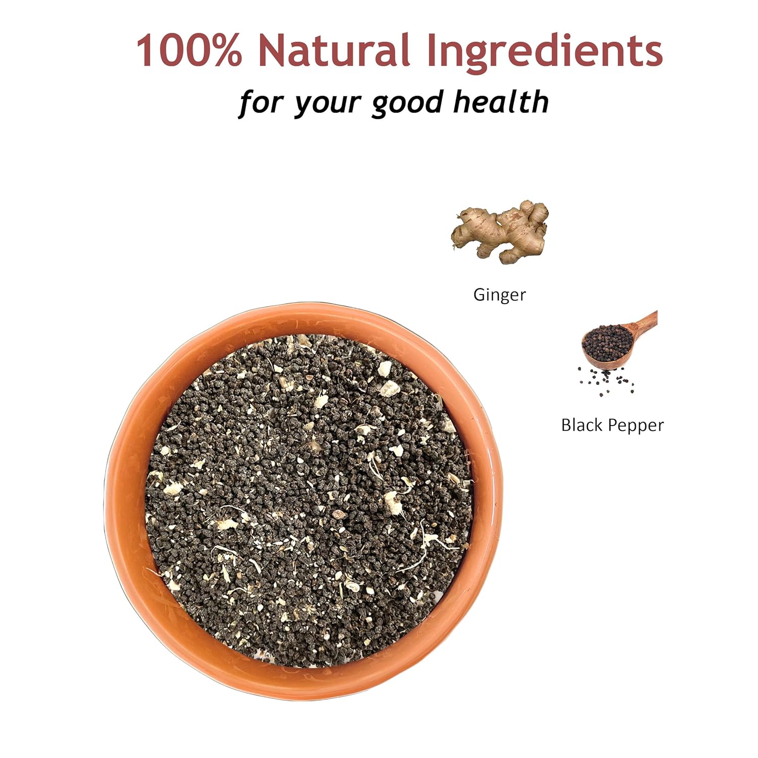 Bluebud Masala Adrak Chai Patti 200gm, 7.05 Ounce - 100 Cups | Premium Assam CTC Tea With 100% Natural Ingredients - Spicy Ginger Tea Leaf - Image 2