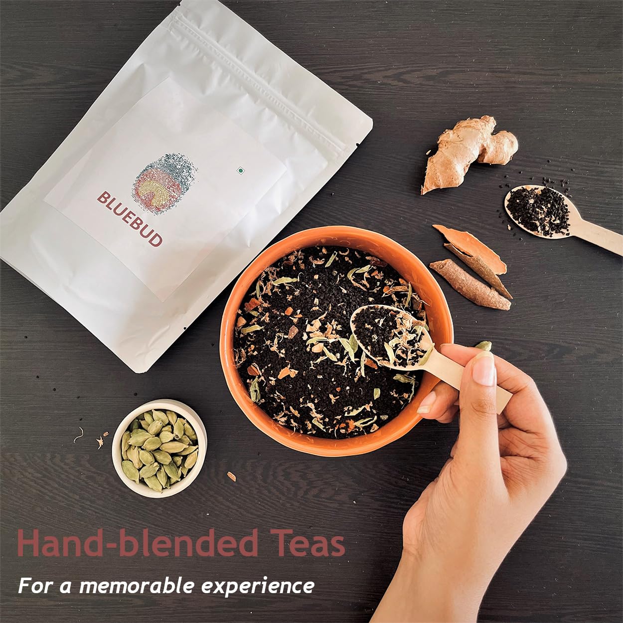 Bluebud Rose Masala Chai Pack Of 2 X 200gm, 7.05 Ounce Each - 200 Cups | A Unique Blend Of Pure Rose Petals With Assam CTC Tea & Spices - Signature Blend, Hand Blended Teas - Image 3
