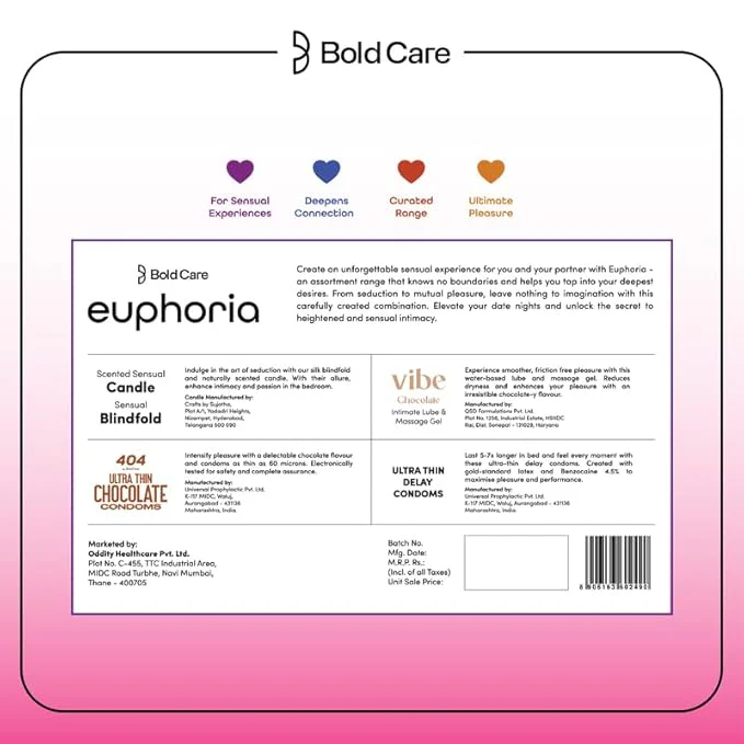 Bold Care Euphoria Couples Kit For Date Nights | Condoms, Lube & Accessories For Memorable Moments - Image 6