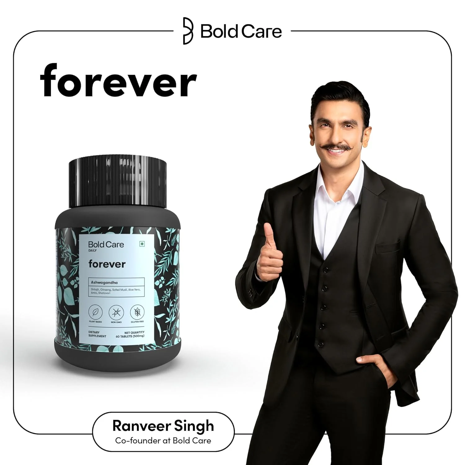 Bold Care Forever Ashwagandha & Shilajit Stamina Booster Supplements For Men All Natural Safed Musli, Shatavari & More | 60 Capsules 100gm 0.2lbs - Image 2