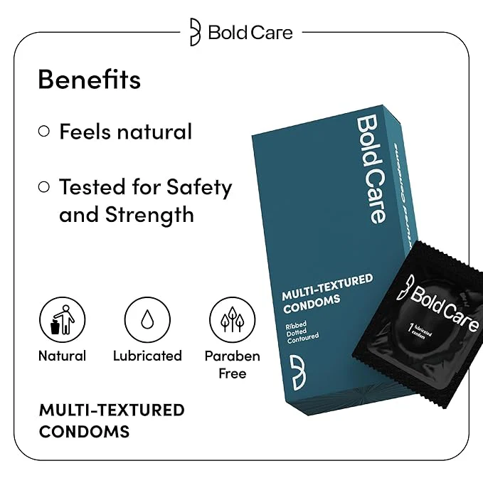 Bold Care Multi-textured Condoms (Pack Of 3) - Image 3