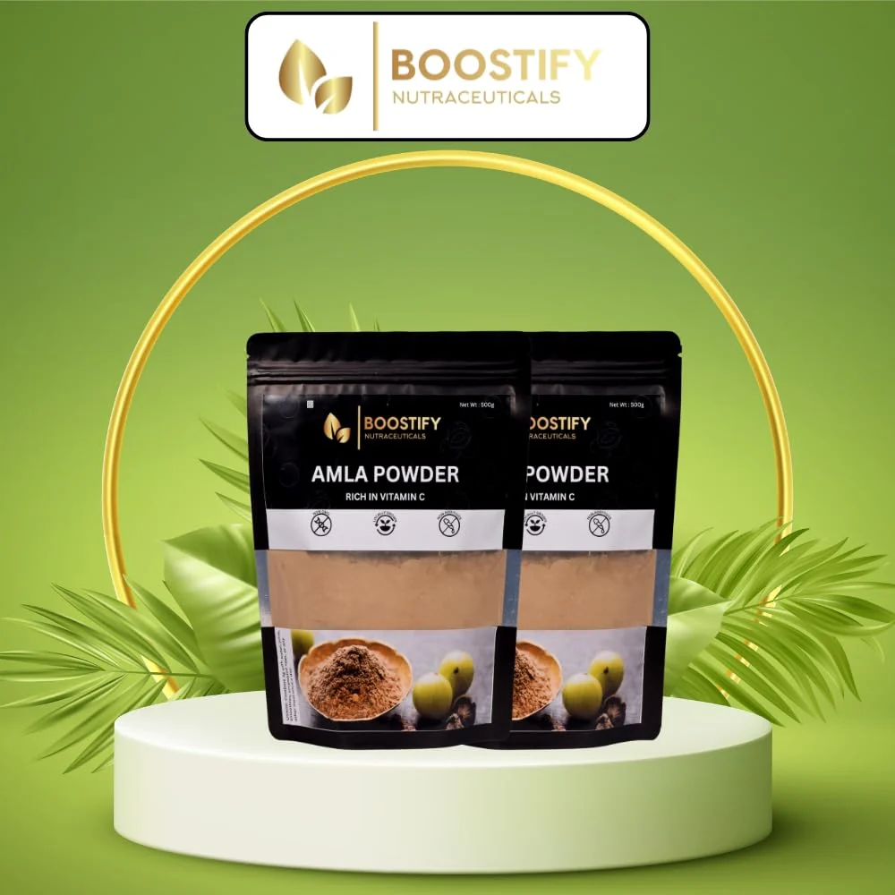 Boostify Nutraceuticals Amla Powder For Hair Growth, Edible Organic Dry Amla, Pure & Natural Chemical - Free, Indian Gooseberry Powder | Men & Women, 300gm 0.66lbs - Image 2