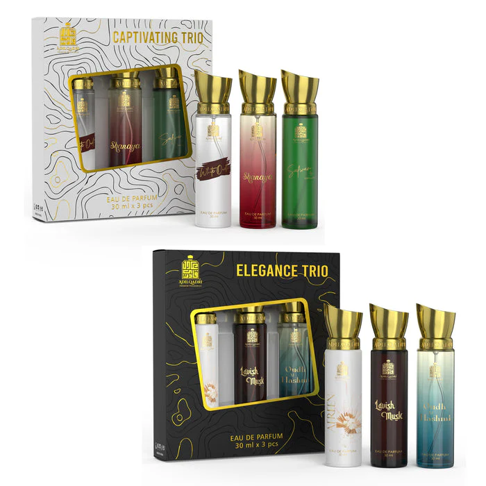 CAPTIVATING TRIO + ELEGANCE TRIO 6 PCS SET OF PREMIUM PERFUME SPRAY 30ML 1 FL.OZ. X6 | GIFT SET FOR MEN & WOMEN - Image 3