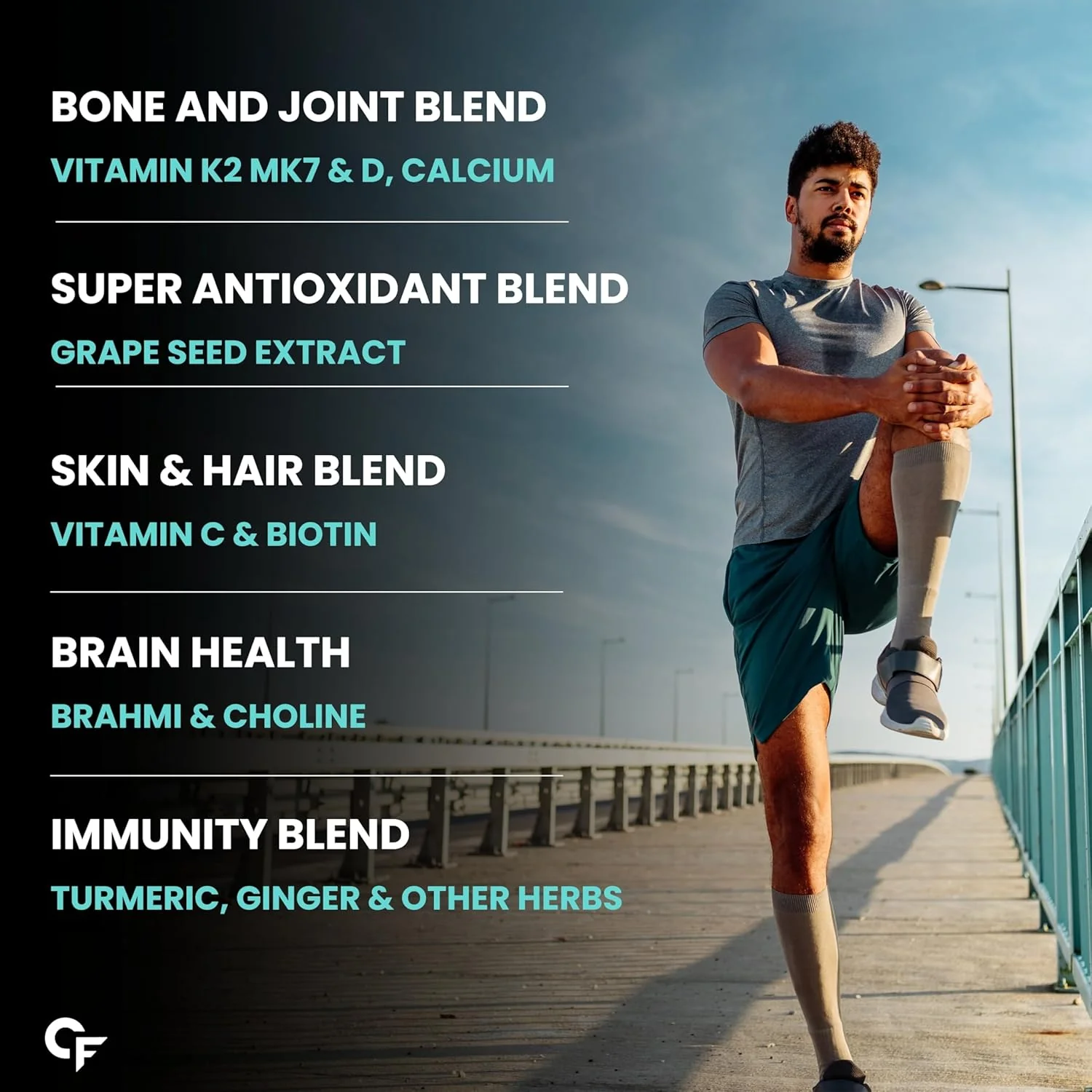 Carbamide Forte Multivitamin For Men With 45 Ingredients, Multivitamin Tablet With Ginseng, Grape Seed Extract, Vitamin C, & Vitamin K2 Mk7 | 30 Veg Tablets 100gm 0.2lbs - Image 4