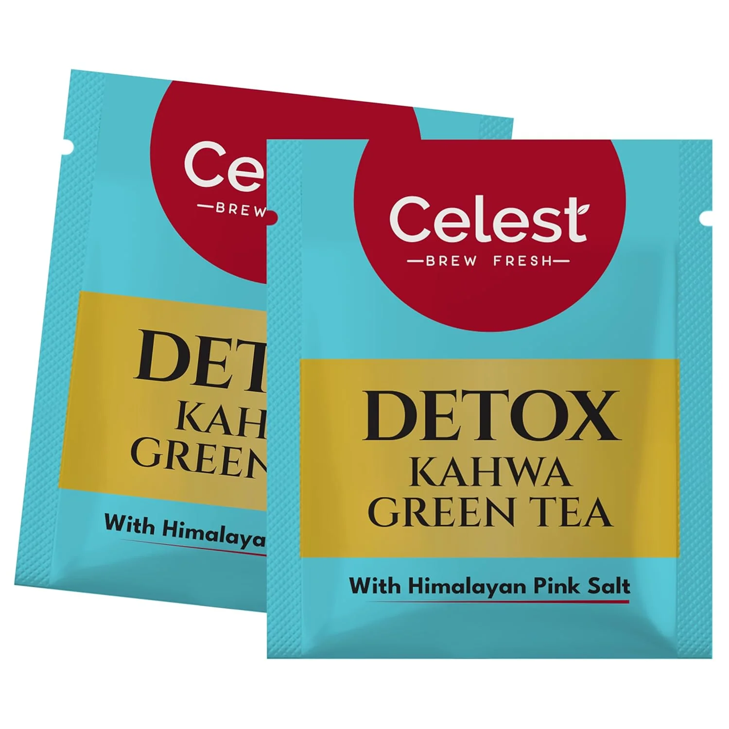 Celest Detox Kahwa Green Tea With Himalayan Pink Salt - Pack Of 4 X 36 Enveloped Tea Bags | Perfect Weight Loss Green Tea With Herbal Goodness - Mixed Herbs & Spices - Image 3