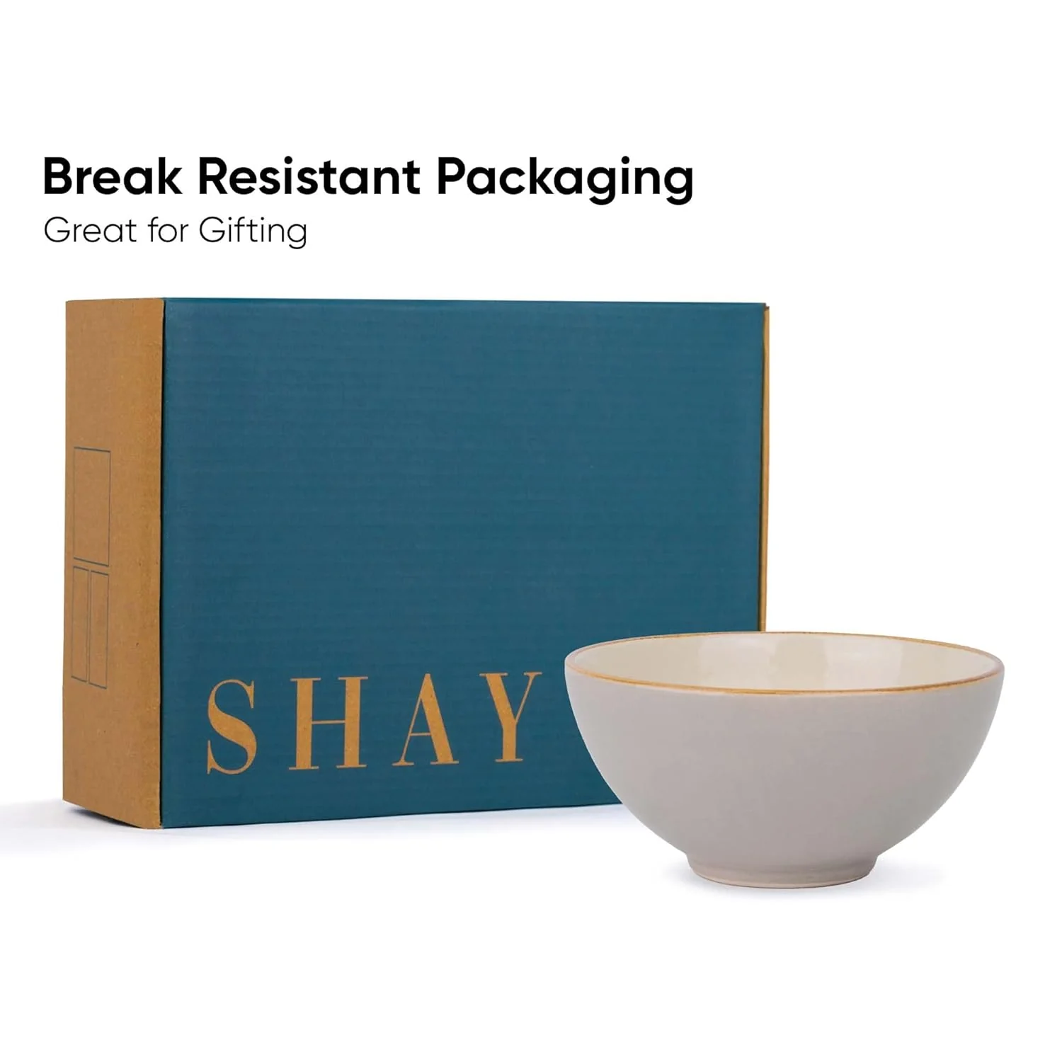 Ceramic Cereal Bowl Set Of 2 Pieces - 15cm, Grey Ivory, 600ml Each | Glossy Finish - Stoneware Ceramic Serving Bowls | Cereal Bowl - Maggi Bowl - Ceramic Bowl | Microwave Safe - Image 6