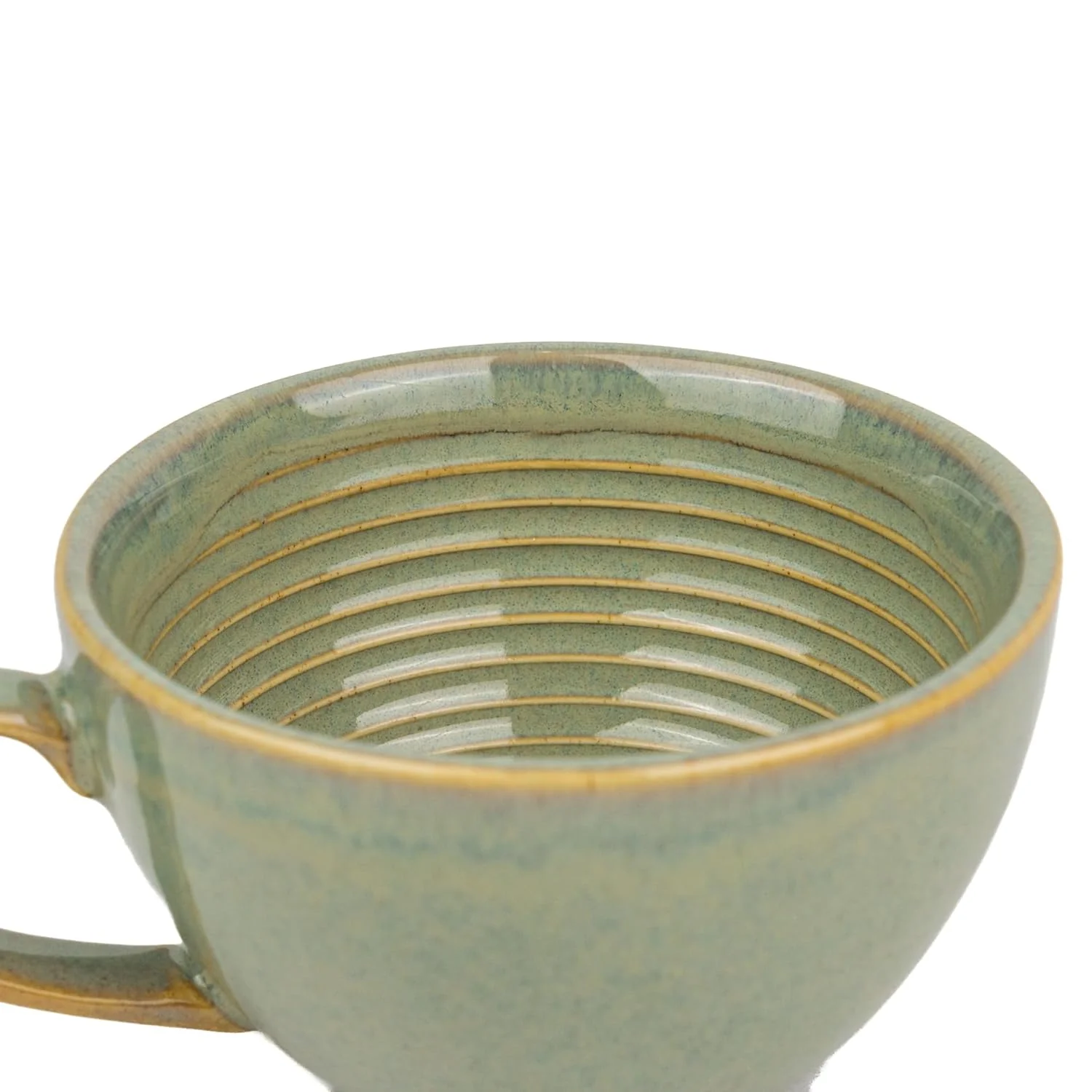 Ceramic Coffee Cup Saucer Set - Pista Green, 250ml | Ceramic Mug With Glossy Finish | Mug For Coffee - Ceramic Coffee Mug | 1 Cup + 1 Saucer - Microwave Safe - Image 3