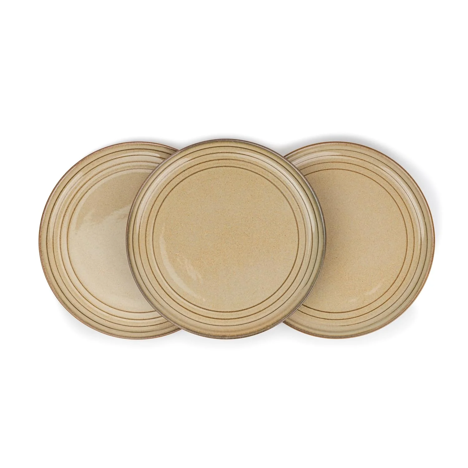 Ceramic Dinner Plates Set Of 6 Pieces, Beige Reactive | Ceramic Plates Set - Glossy Finish Plate Set | Ceramic Dinner Plates - Set Of 6 Plates For Dinner | Microwave Safe & Chip Resistant - Image 4