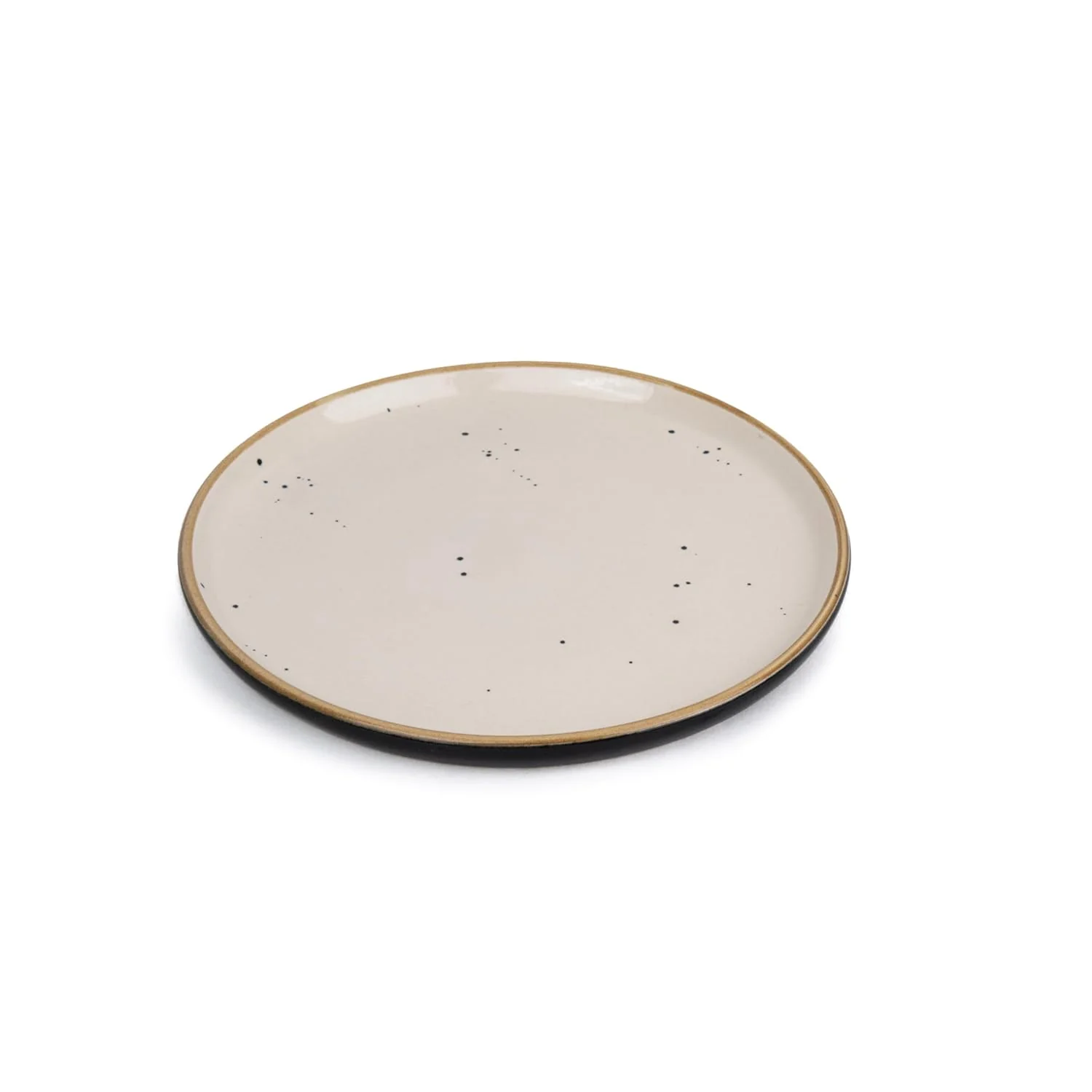Ceramic Dinner Plates Set Of 6 Pieces, Black Ivory Rim Series | Ceramic Plates Set - Glossy Finish Plate Set | Ceramic Dinner Plates - Plates Set For Dinner | Microwave Safe & Dishwasher Safe - Image 5