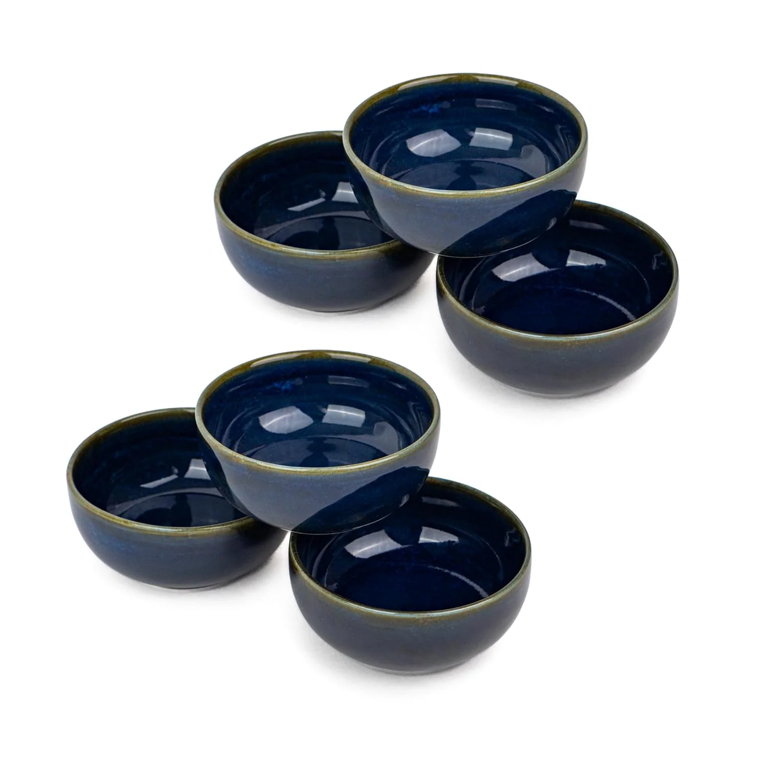 Ceramic Dinner Set Of 12 Pcs, Blue Green | Crockery Set For Dining Table - Dining Sets Crockery Items | Glossy Finish Premium Stoneware Dinner Set | 6 Dinner Plates+ 6 Veg Small Bowls, 180ml Each - Image 6