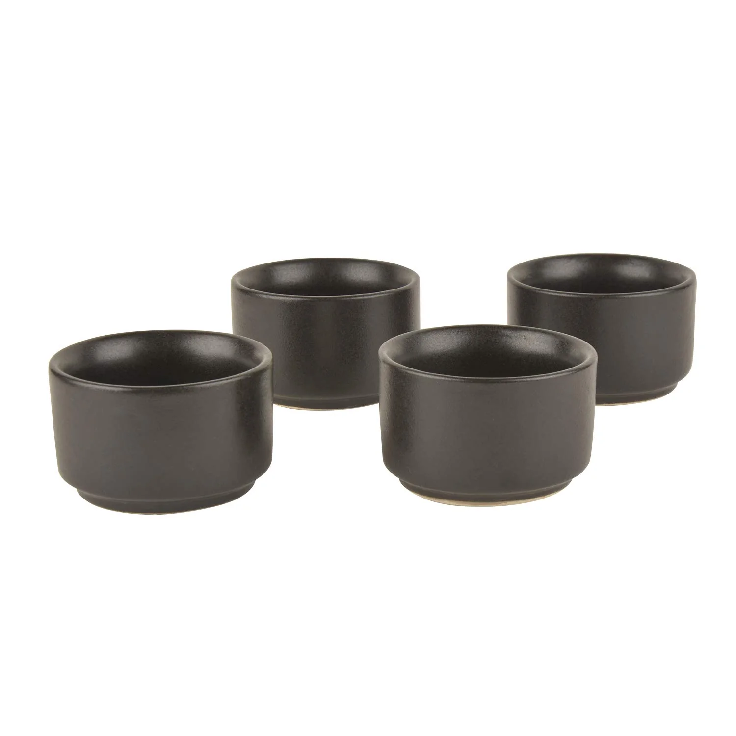 Ceramic Dip Bowls Set Of 4 - 50ml Each, Black | Chutney Bowls - Ketchup Bowls - Image 3