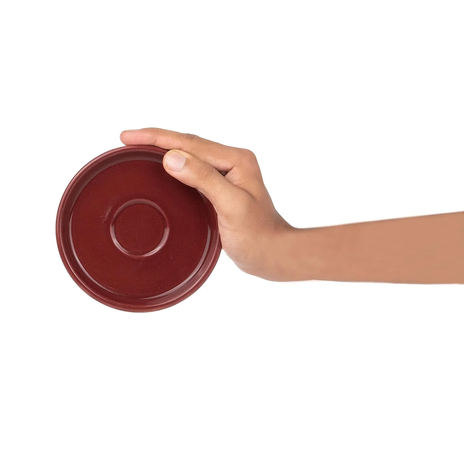 Ceramic Espresso Cup Set Of 2 - 100ml Each, Burgundy | 2 Espresso Cups & 2 Saucers With Glossy Finish - Espresso Cup Ceramic | Espresso Cups Small - Microwave Safe & Dishwasher Safe - Image 5