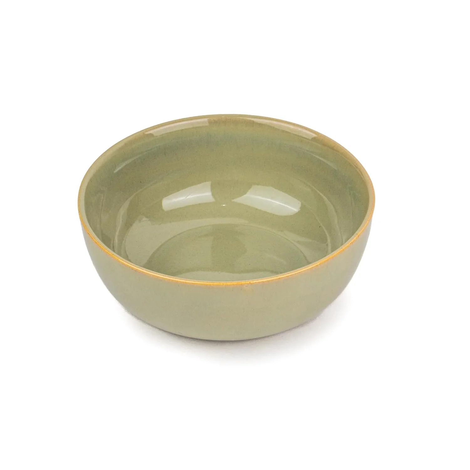 Ceramic Large Bowl, 1500ml - 21cm, 1 Piece, Pistachio Green | Stoneware Ceramic Serving Bowls - Ceramic Bowl With Glossy Finish | Pasta Serving Bowl - Microwave Safe & Dishwasher Safe - Image 2