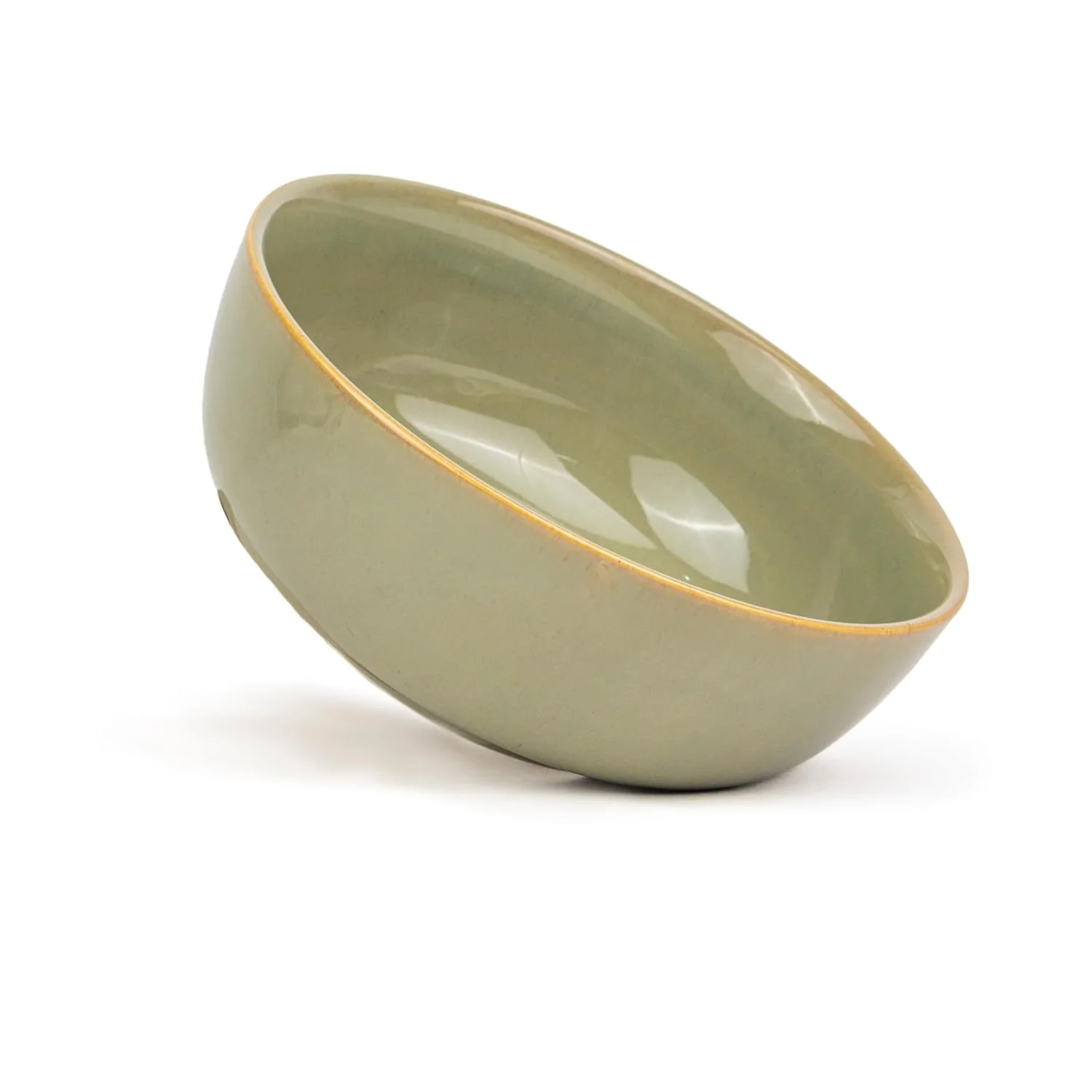 Ceramic Large Bowl, 1500ml - 21cm, 1 Piece, Pistachio Green | Stoneware Ceramic Serving Bowls - Ceramic Bowl With Glossy Finish | Pasta Serving Bowl - Microwave Safe & Dishwasher Safe - Image 4