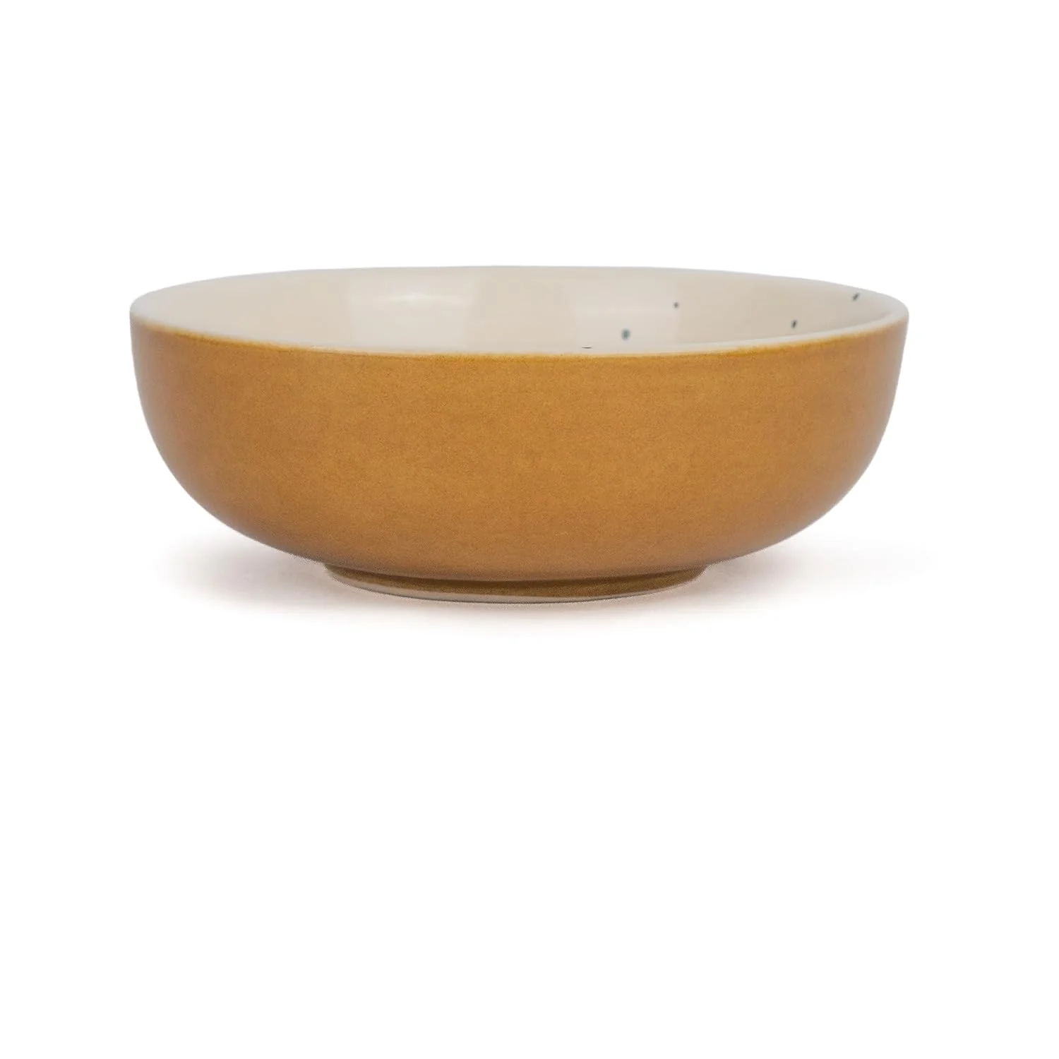 Ceramic Pasta Bowl Set Of 2 Pieces - 18cm, Brown Ivory, 800ml Each | Stoneware Ceramic Serving Bowls | Pasta Plate - Deep Plate | Ceramic Bowl With Glossy Finish - Pasta Serving Plate - Image 5