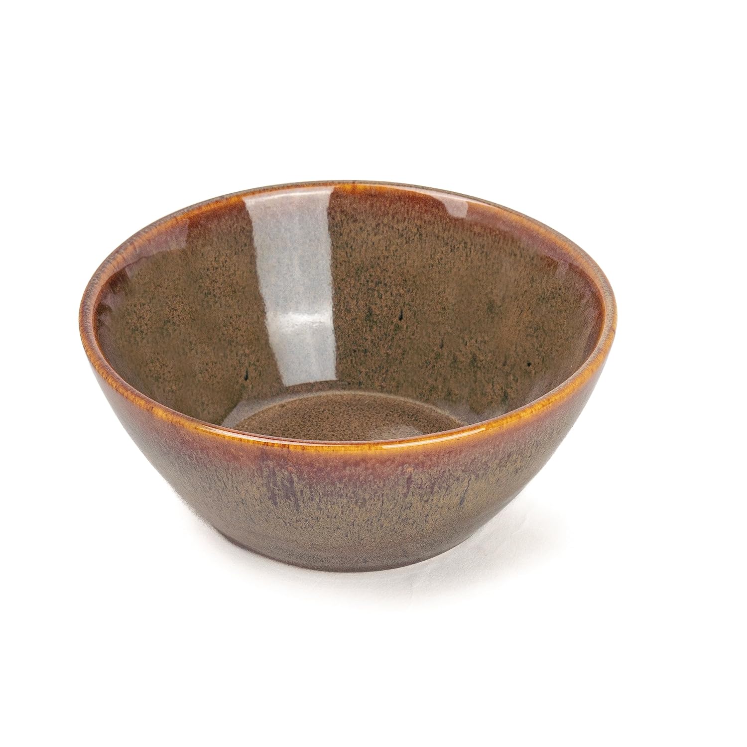 Ceramic Serving Medium Bowls Set Of 2 Pieces - 850ml Each, Brown Reactive | Premium Ceramic Bowls - Medium Size | Microwave Safe Bowls - Bowl Sets With Glossy Finish | Ceramic Bowls - Image 6