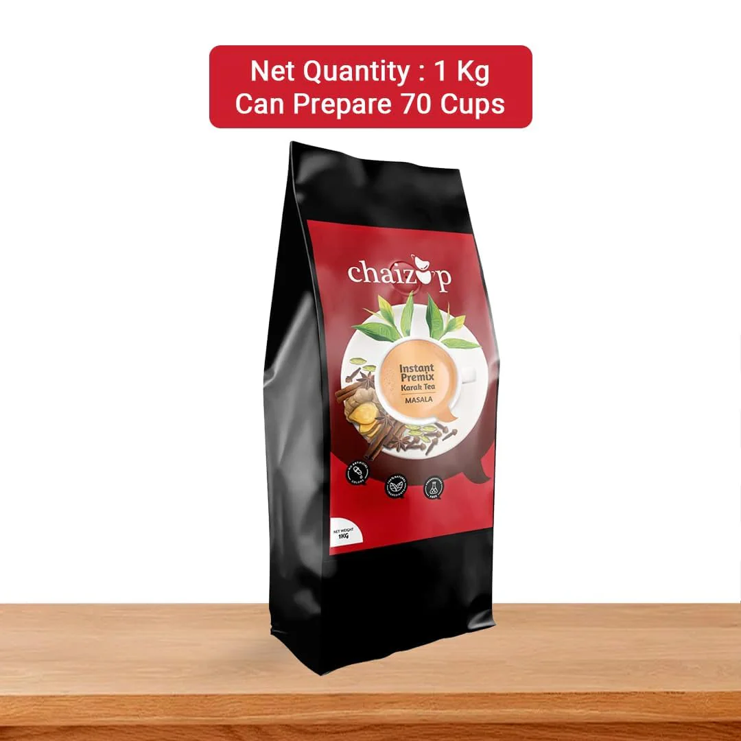 Chaizup Premium 1 Min Instant Assorted Tea Pack - Pack Of 2 X 1 Kg Poly, 35.2 Ounce Each | Saffron + Masala Flavors - Just Add Hot Water | Low Caffeine - Image 3