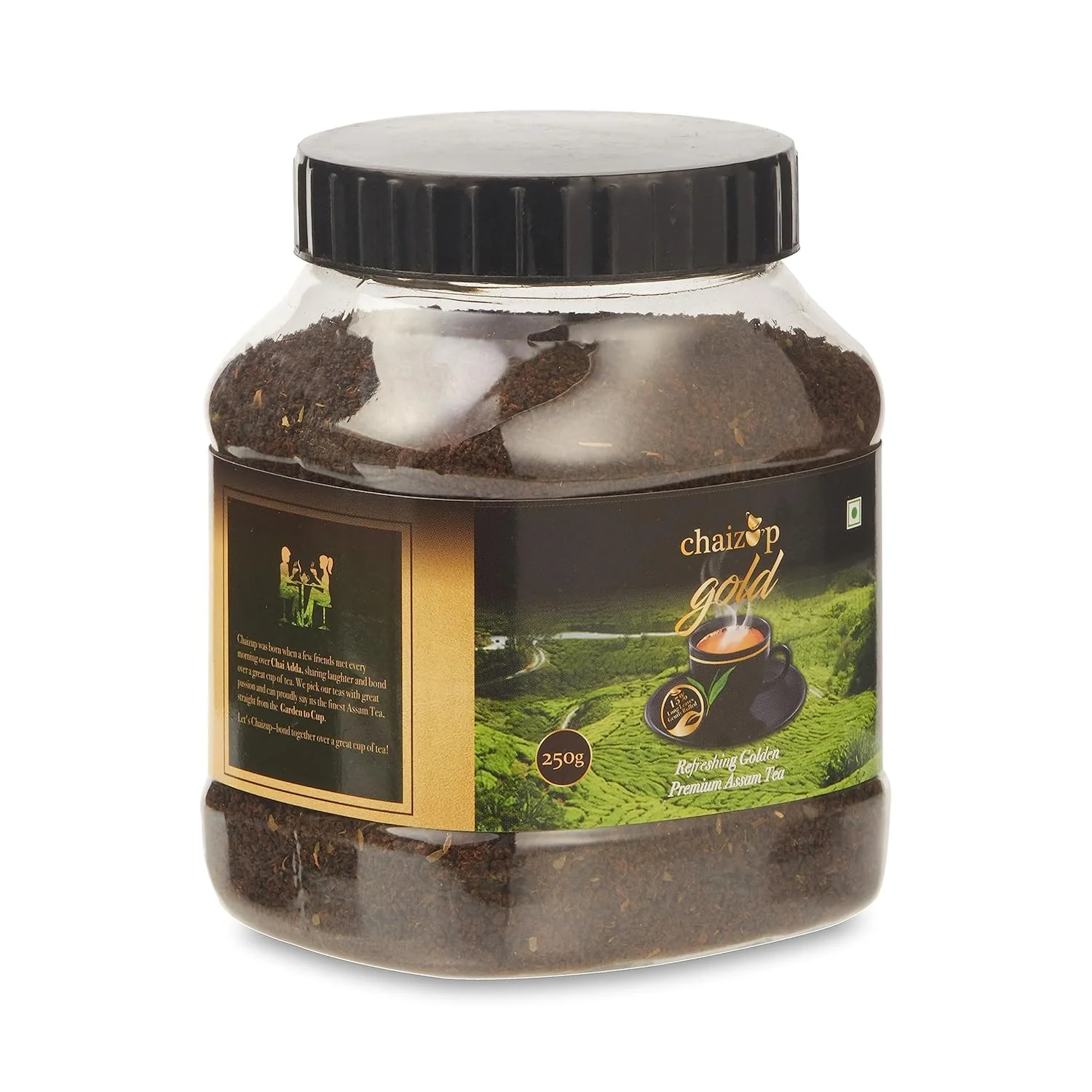 Chaizup Premium Gold CTC Tea - 250gm Jar, 8.8 Ounce | Loose Leaf Blend For Authentic Taste & Perfect Brew - Rich Flavor Assam Gold Tea | Low Caffeine - Image 2