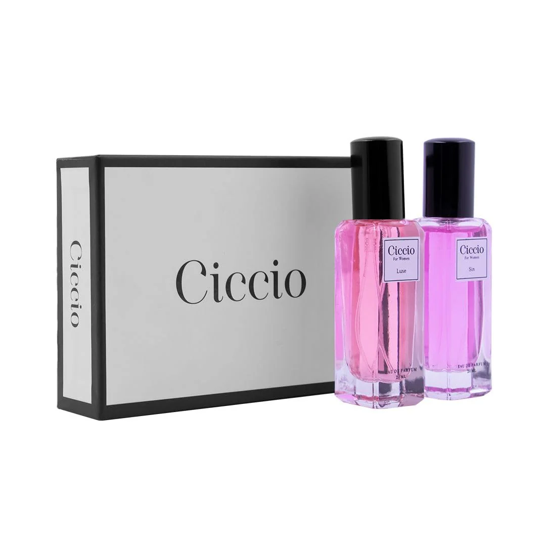 Ciccio Luxe + Sin Eau De Parfum For Women 20ml 0.6 Fl.oz. Each Pack Of 2 Combo Gift Pack | Long Lasting Luxury Fragrance - Image 2