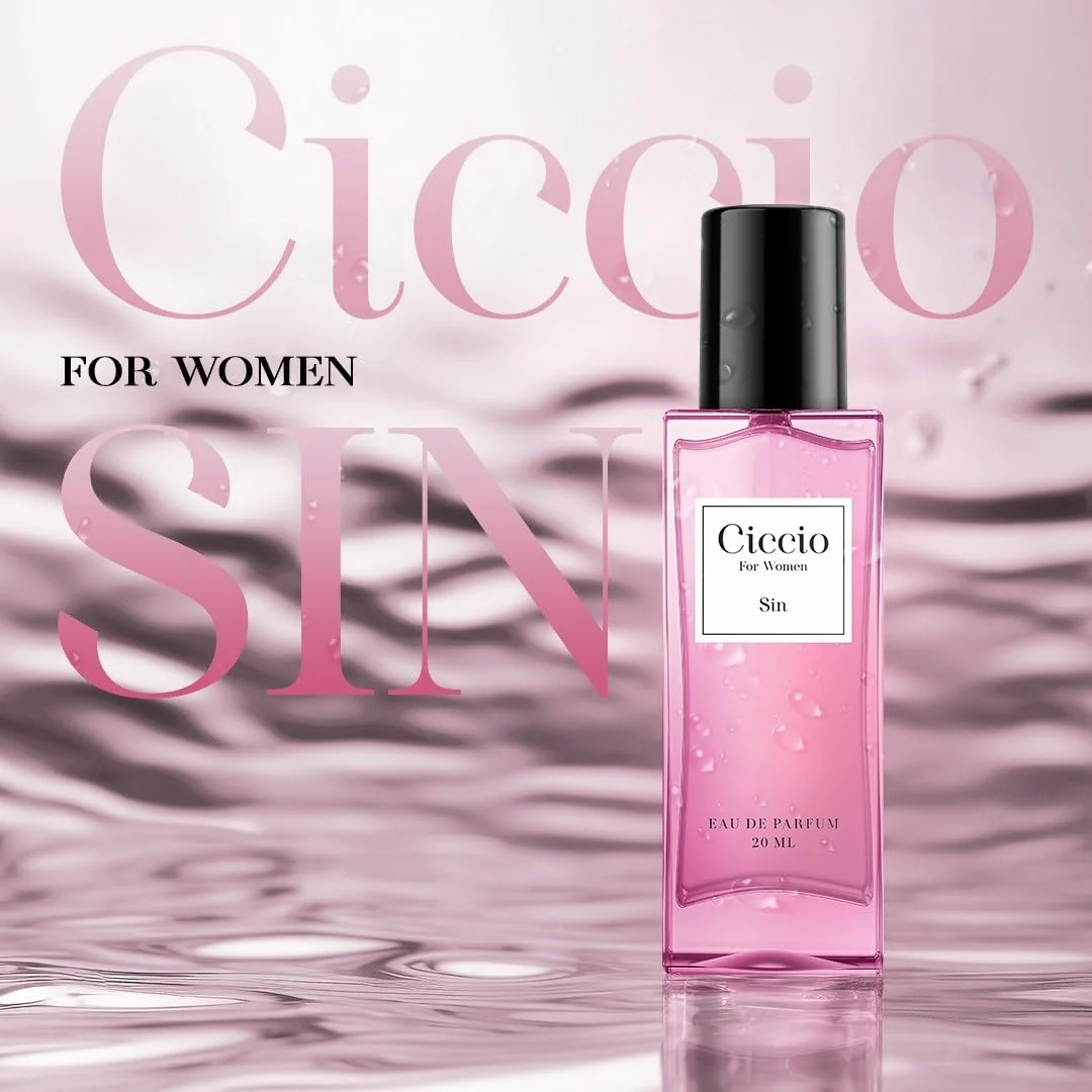 Ciccio Luxe + Sin Eau De Parfum For Women 20ml 0.6 Fl.oz. Each Pack Of 2 Combo Gift Pack | Long Lasting Luxury Fragrance - Image 4