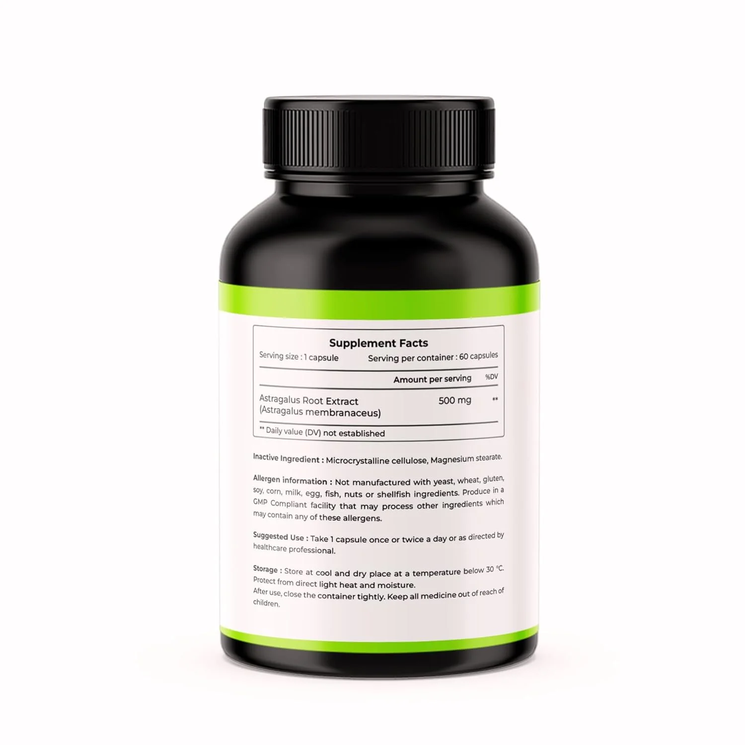 Citrus Nutraceutical Astragalus Extract 500 Mg For Antioxidant, Boost Immunity, Supports Overall Health | 60 Capsules 100gm 0.2lbs Each Pack Of 2 - Image 3