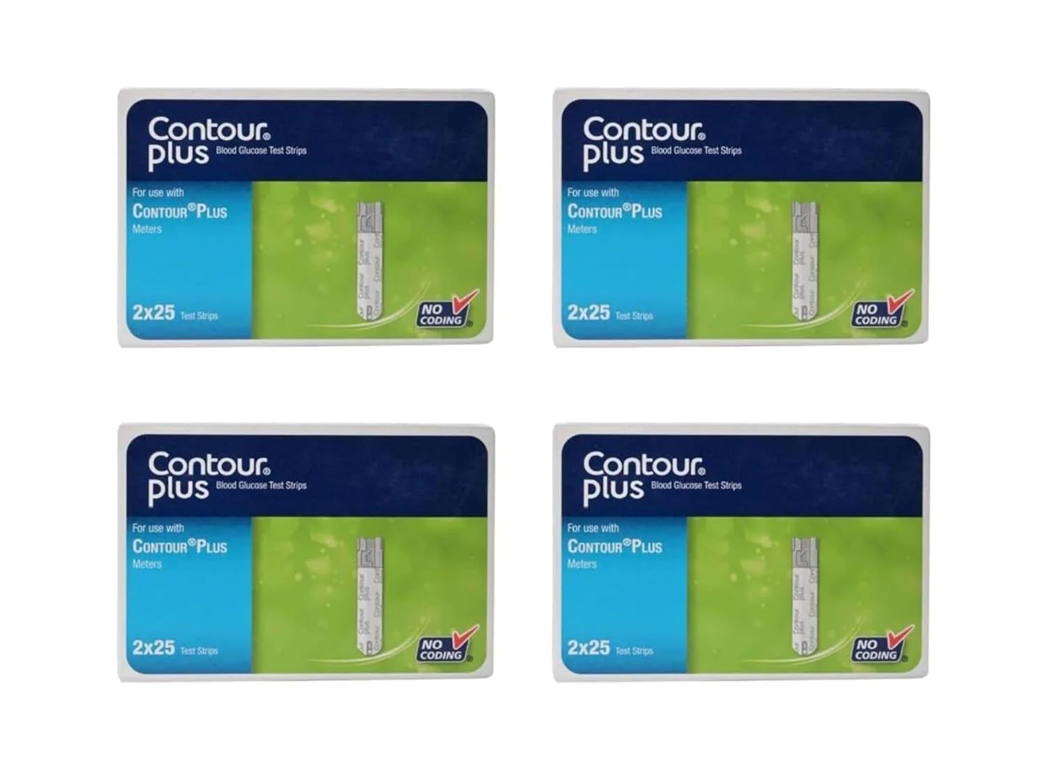 Contour Plus Blood Glucose Test Strips - Pack Of 4X 50 Strips, Multicolor | No Coding - Image 5