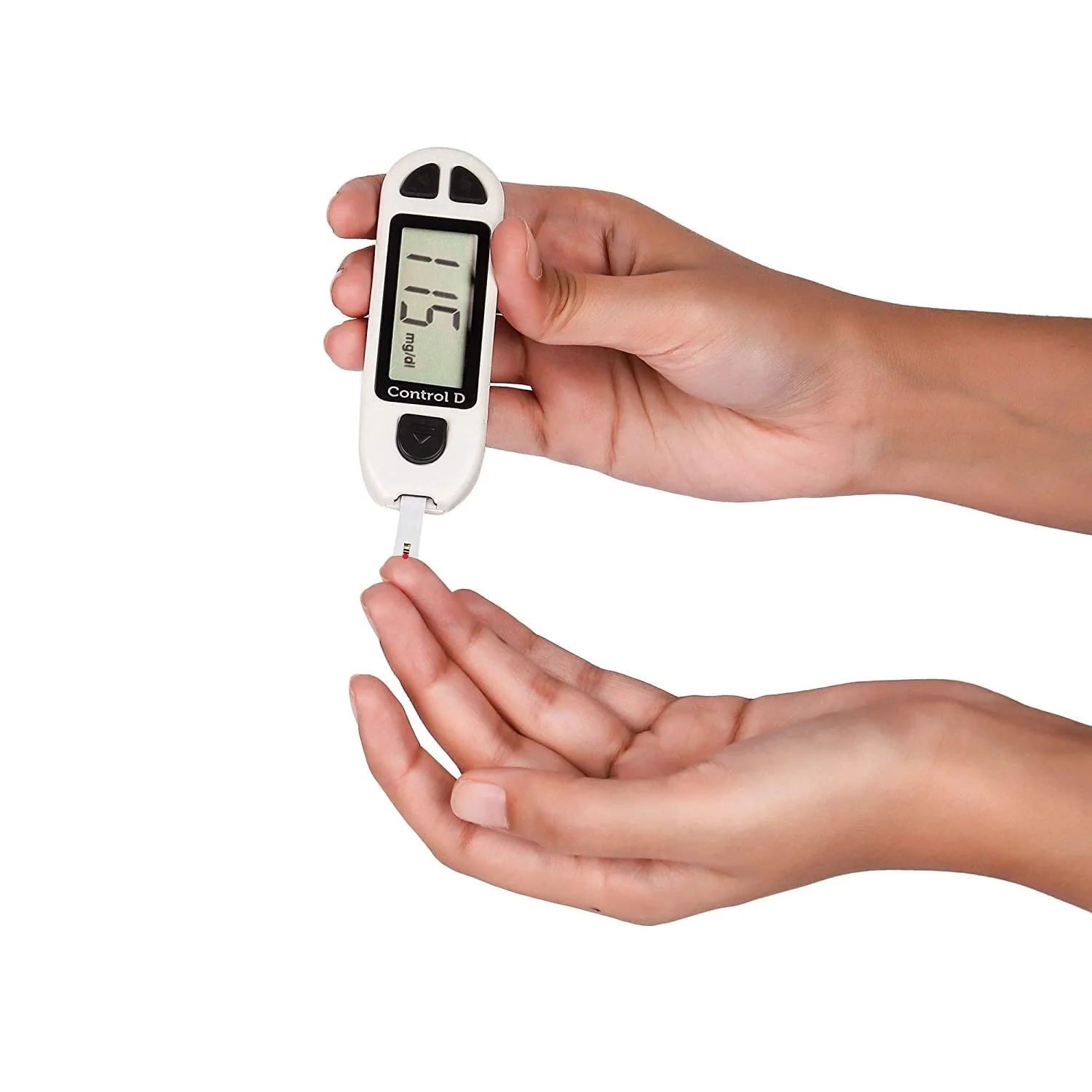 Control D Blood Glucose Sugar Testing Monitor With 10 Strips Glucometer - White - Image 4