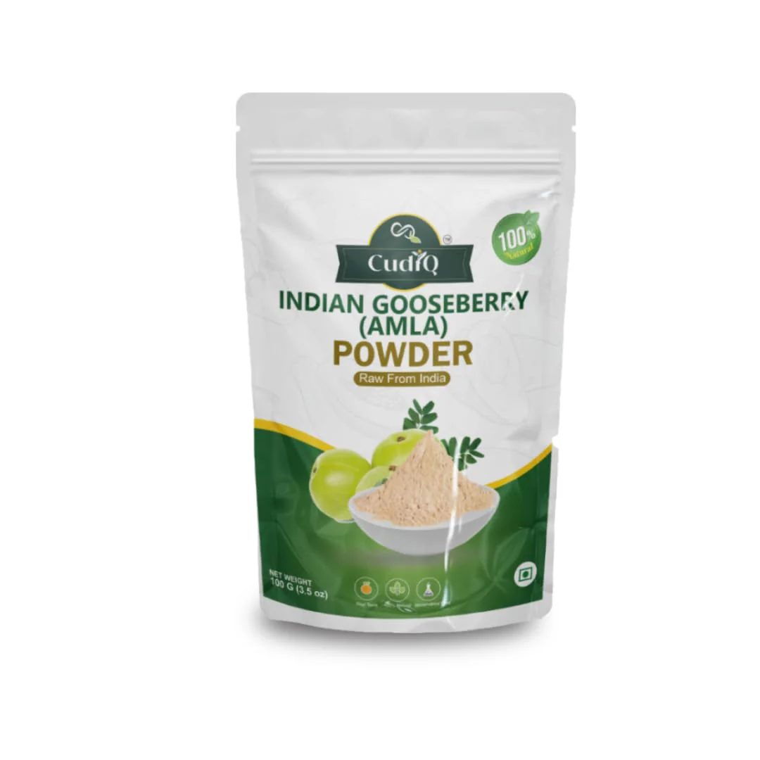 Cudiq Indian Gooseberry (Amla) Powder 100% Natural Amla Indian Gooseberry Fruit Powder For Hair Growth, Skin, Drinking & Eating | 100gm 0.2lbs - Image 2