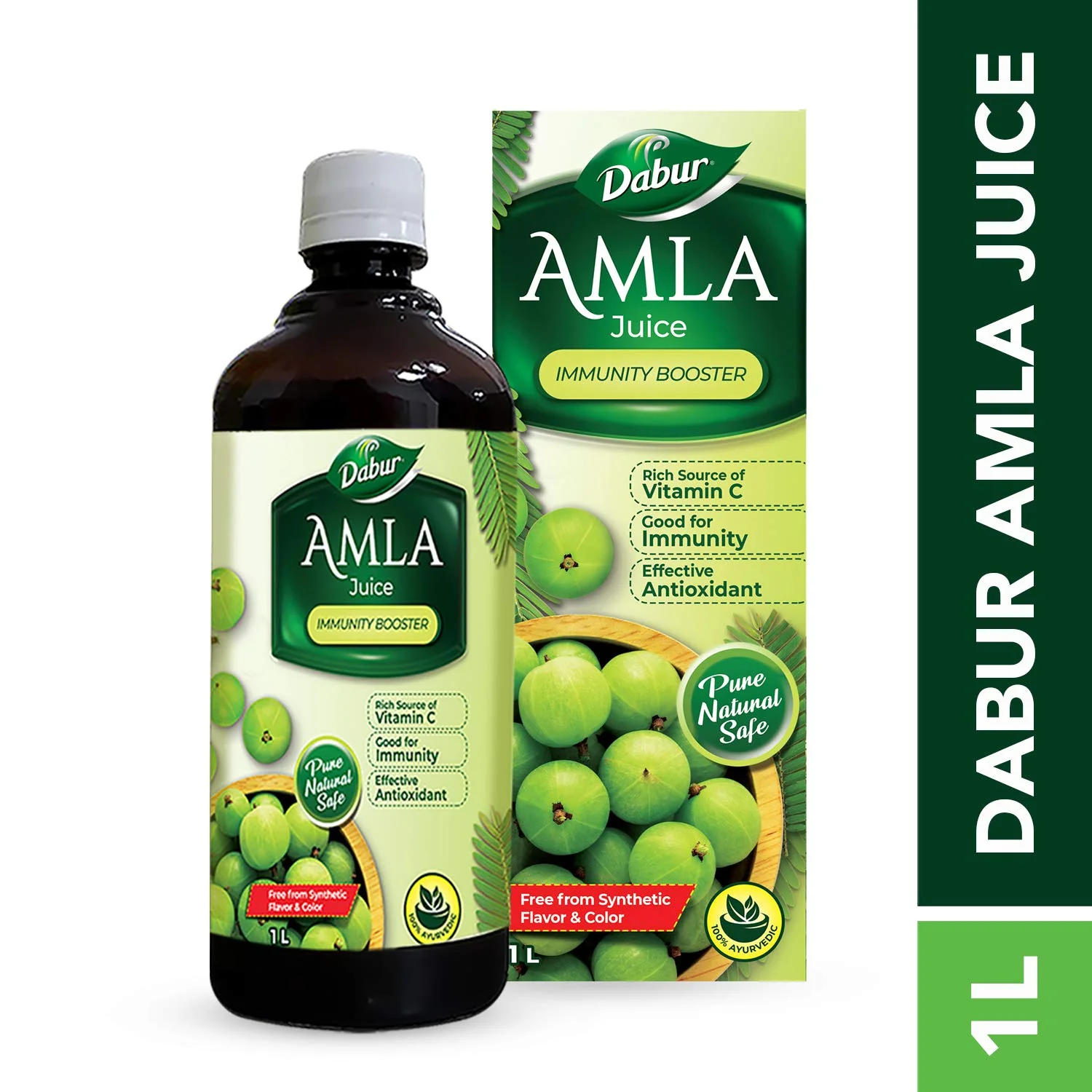 Dabur Amla Juice Rich Source Of Vitamin C Effective Antioxidants For Immunity Boosting Pure, Natural & 100% Ayurvedic Juice | 1 Litre 2.2lbs - Image 2